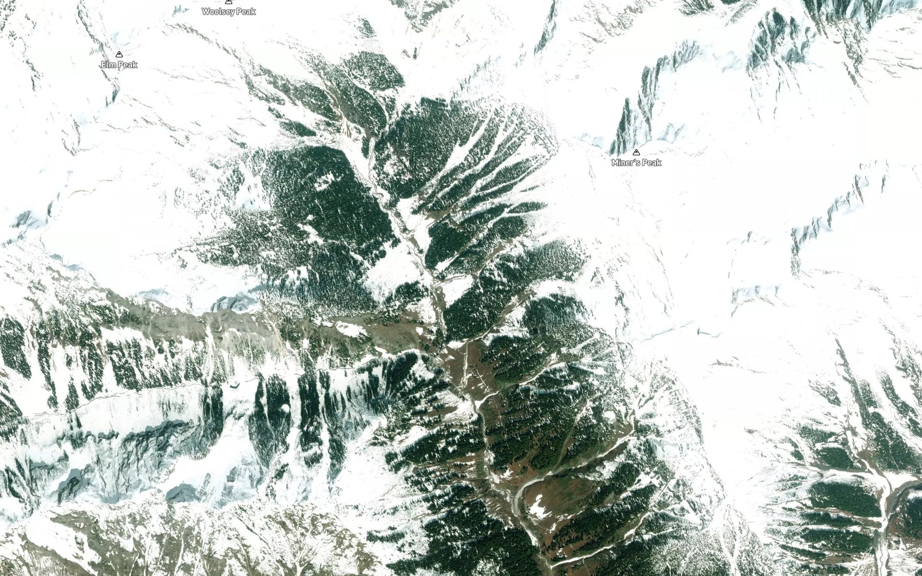 Satellite map of the Elm Creek