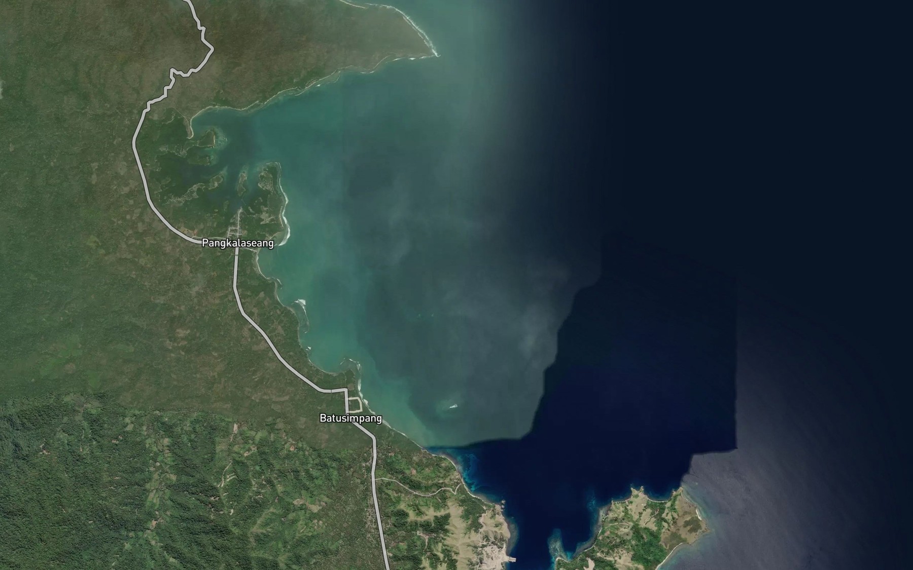 Satellite map of the Teluk Pangkalaseang