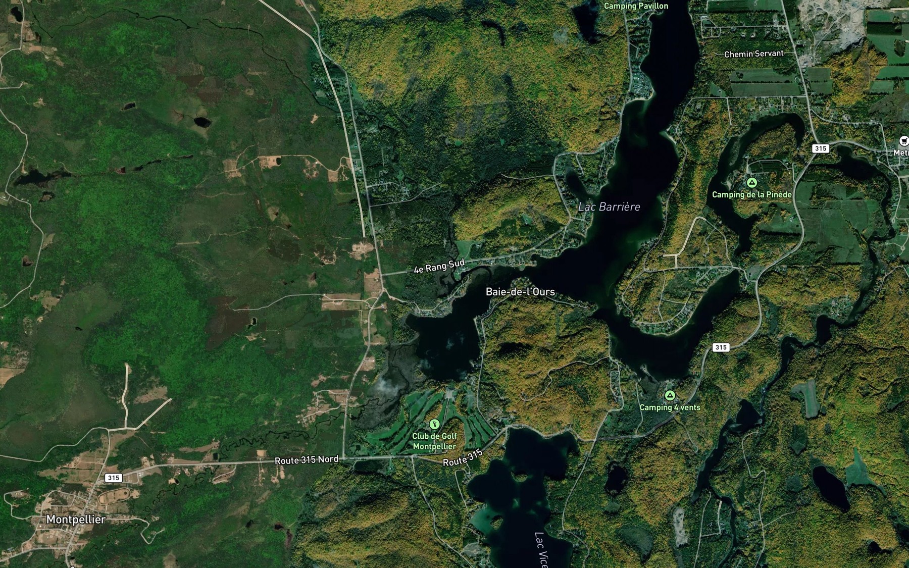 Satellite map of the Cours d'eau Joseph-Lanois