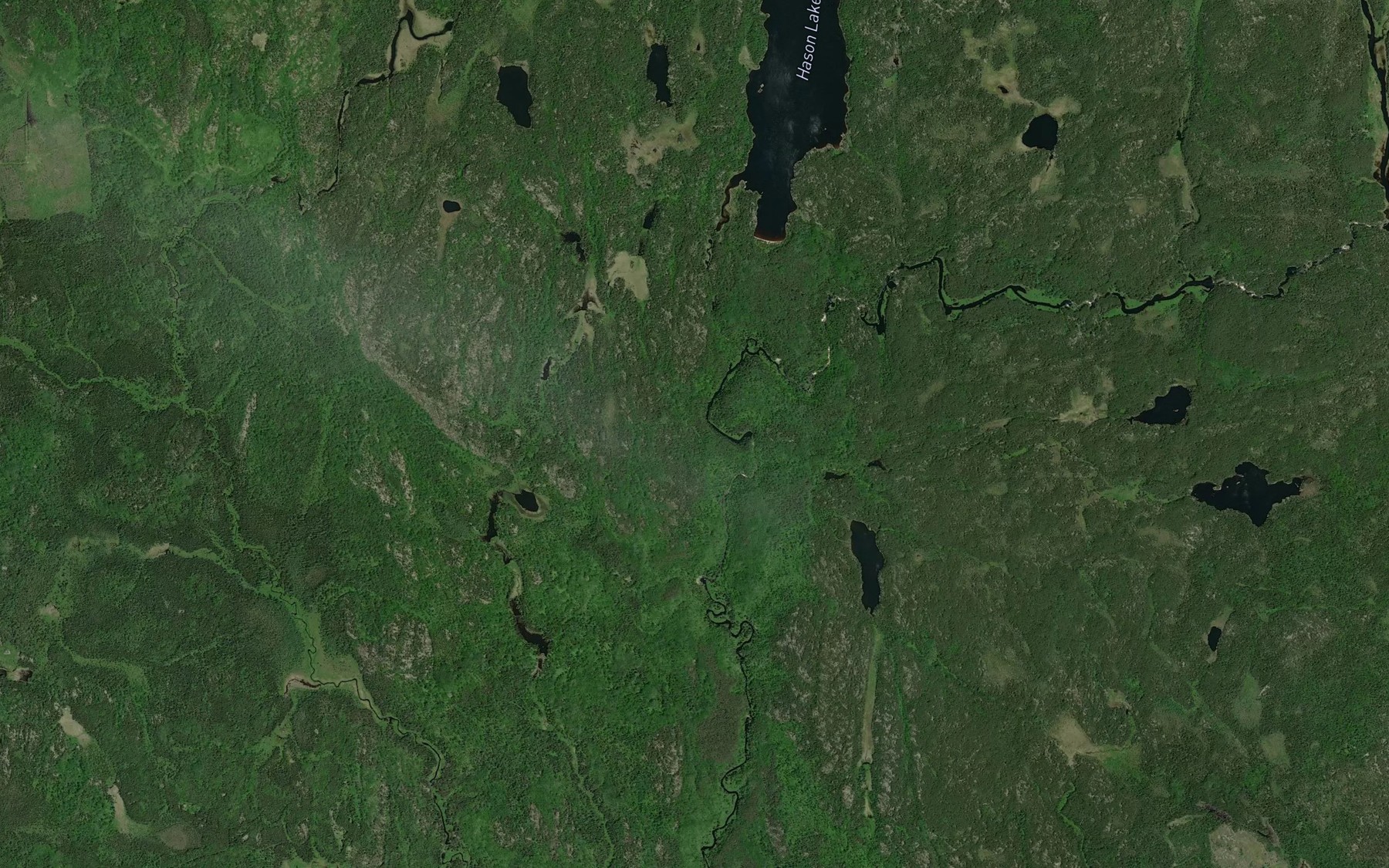 Satellite map of the Hanson Creek