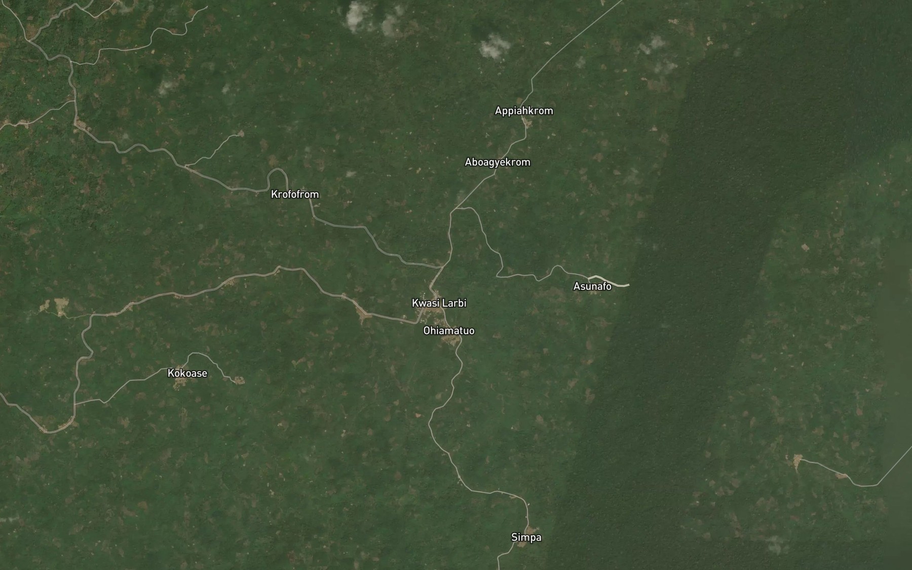 Satellite map of the Hiamitu