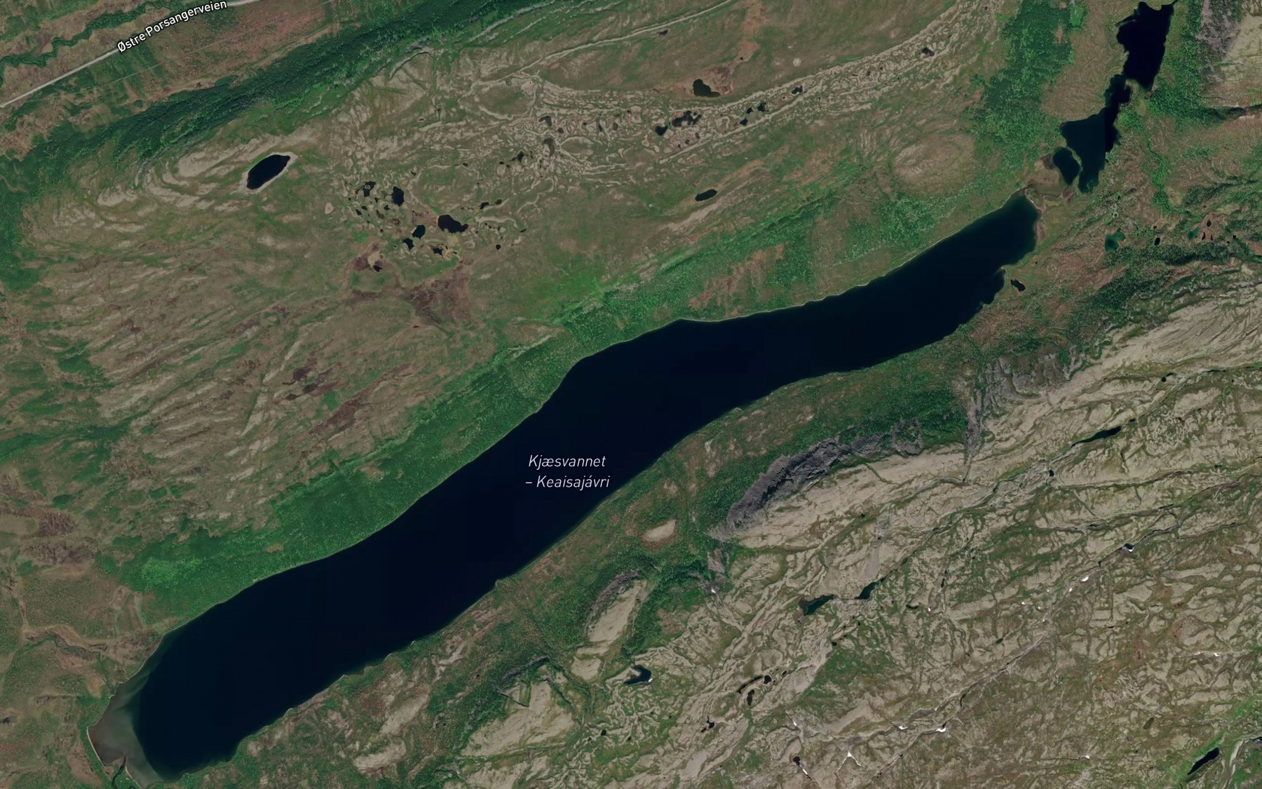 Satellite map of the Kjaesvannet