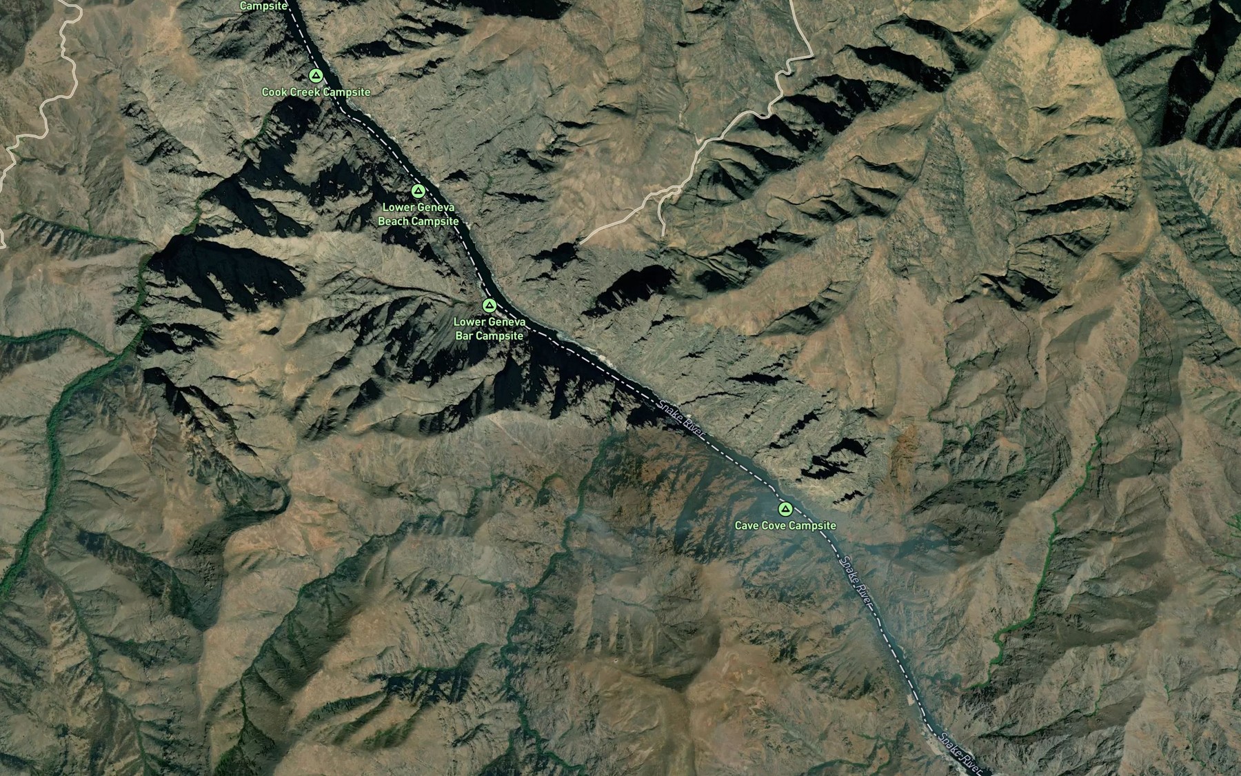 Satellite map of the Cherry Creek