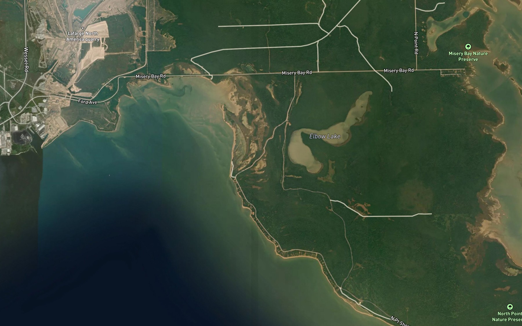 Satellite map of the Mud Lake