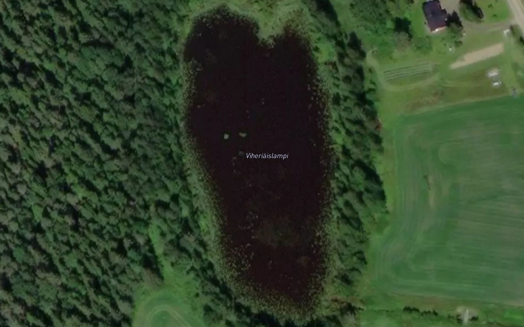 Satellite map of the Viheriaislampi