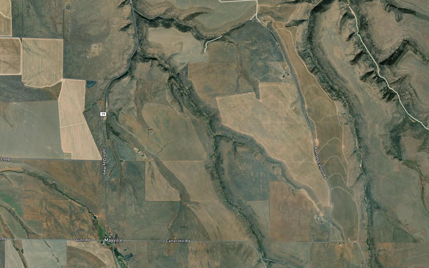 Satellite map of the Smith Creek