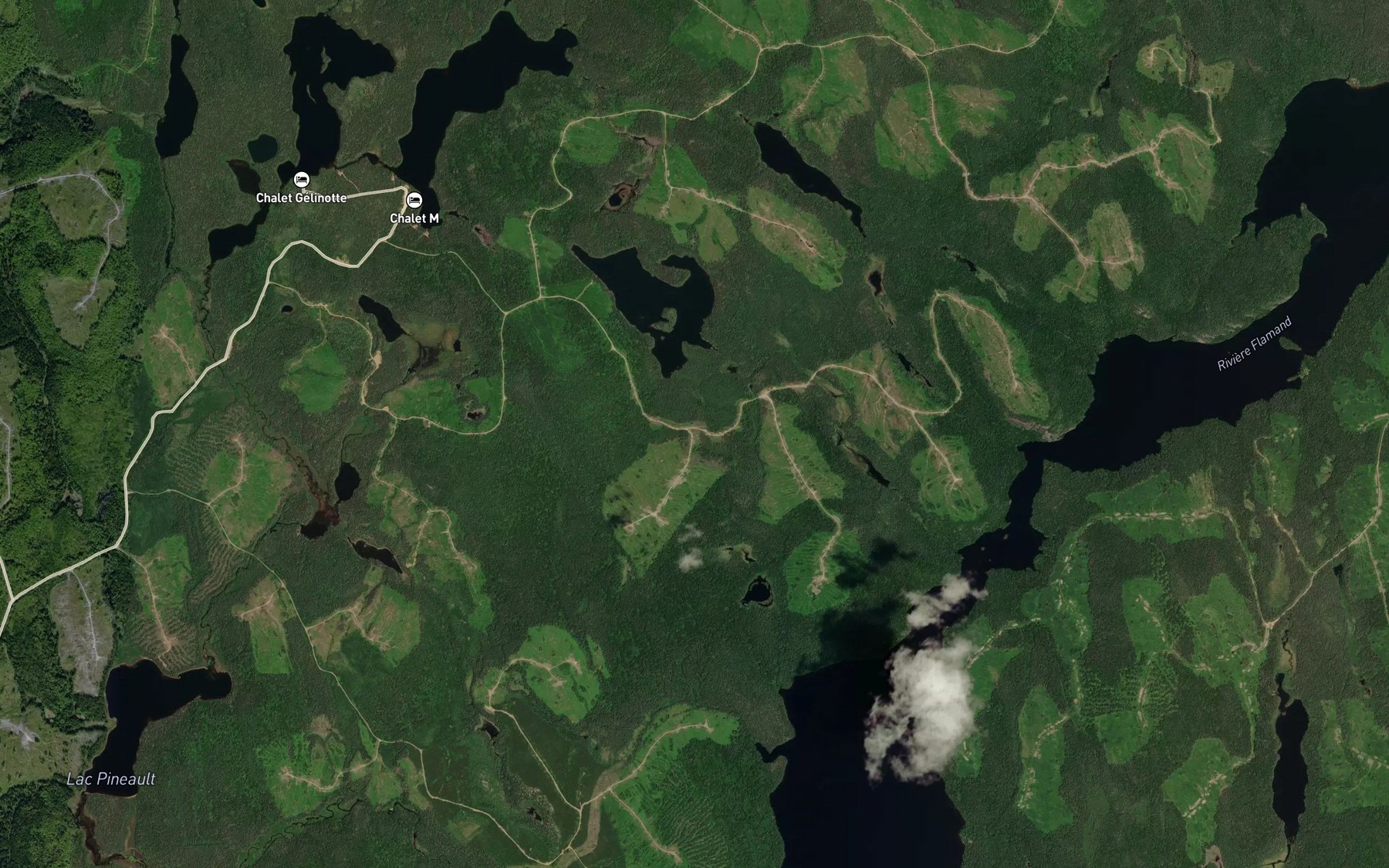 Satellite map of the Lac Spellman
