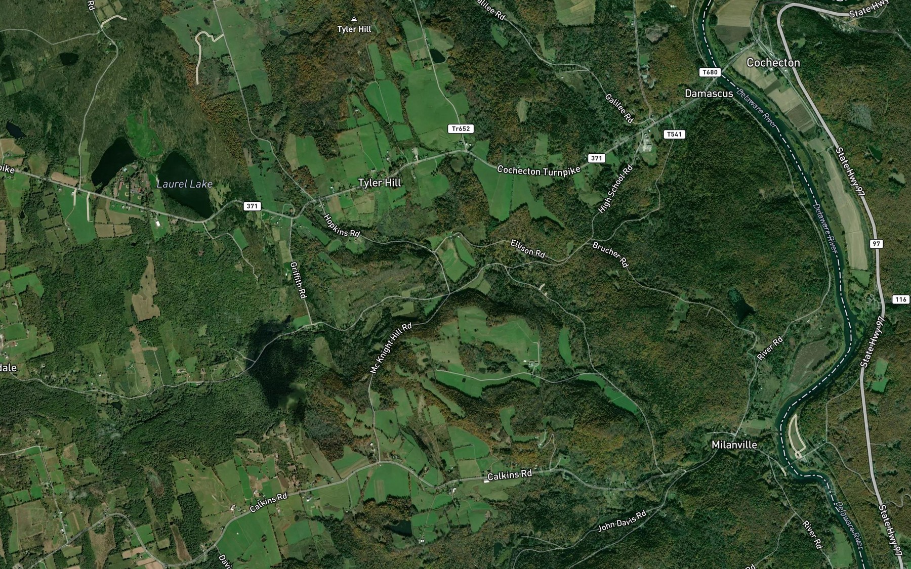 Satellite map of the Sunny Brook