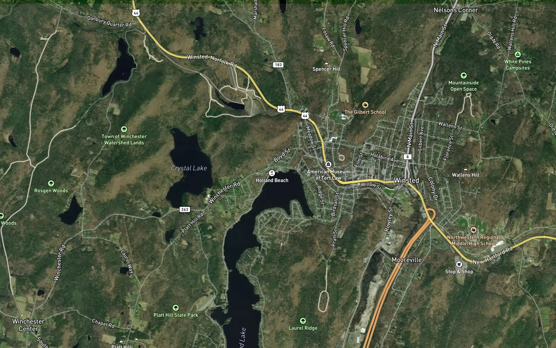 Satellite map of the Boat Launch