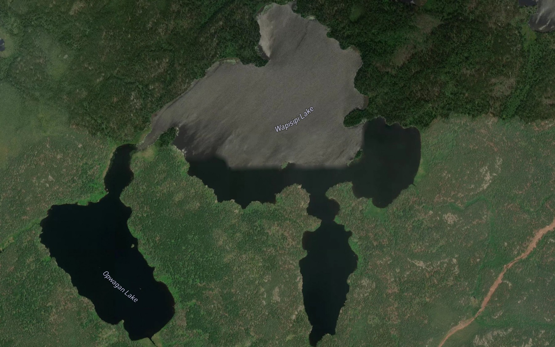 Satellite map of the Wapisipi Lake