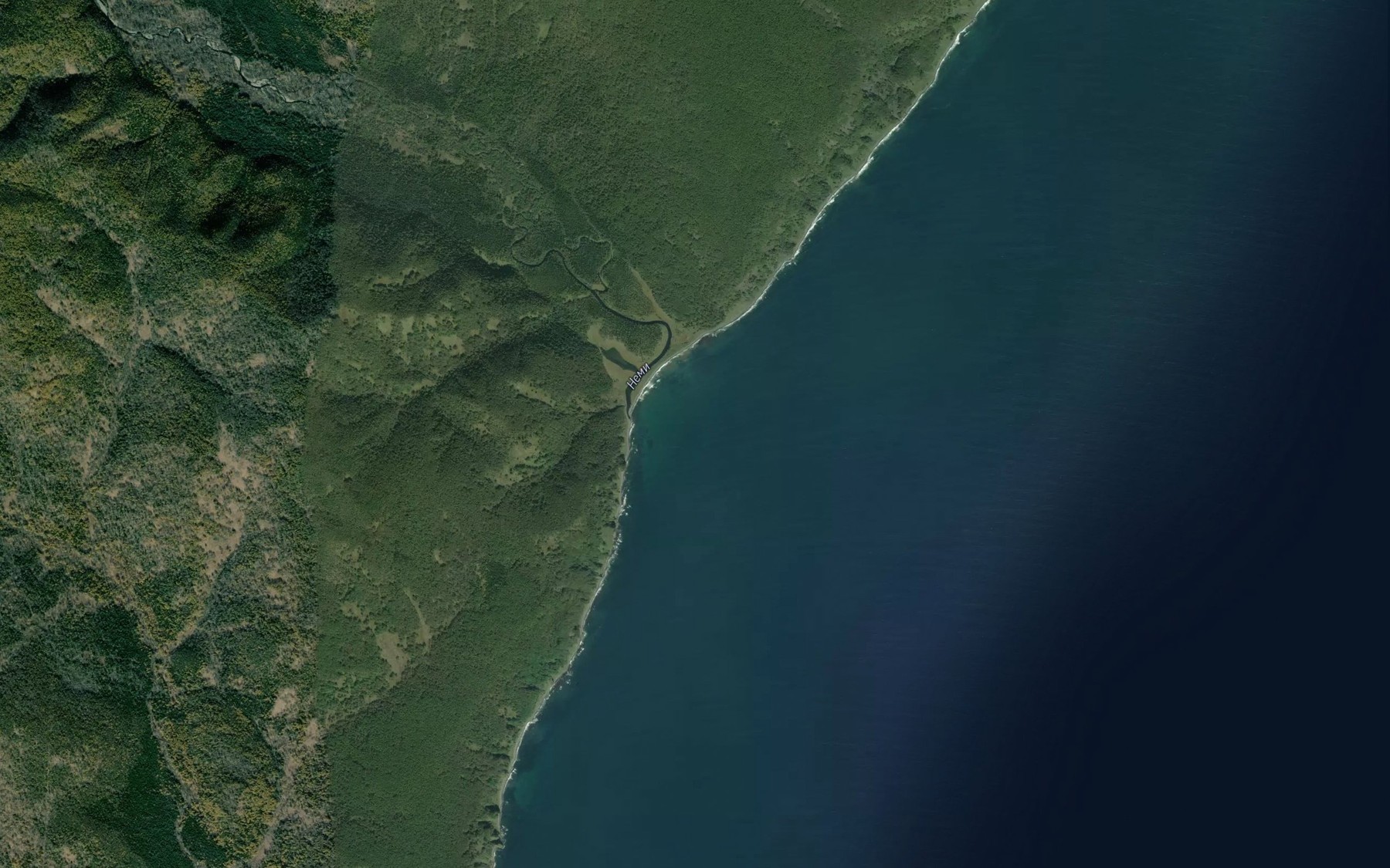 Satellite map of the Bukhta Nemi