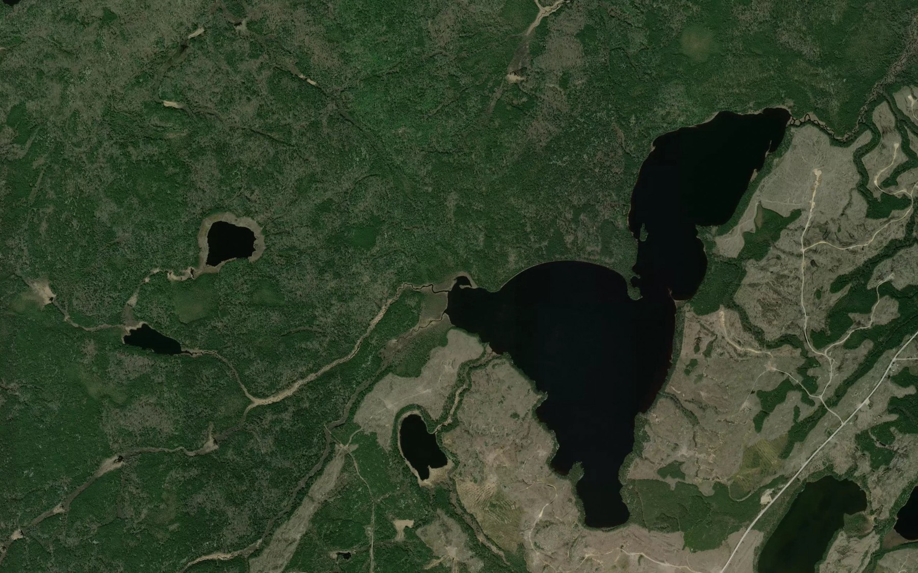 Satellite map of the Sud Creek