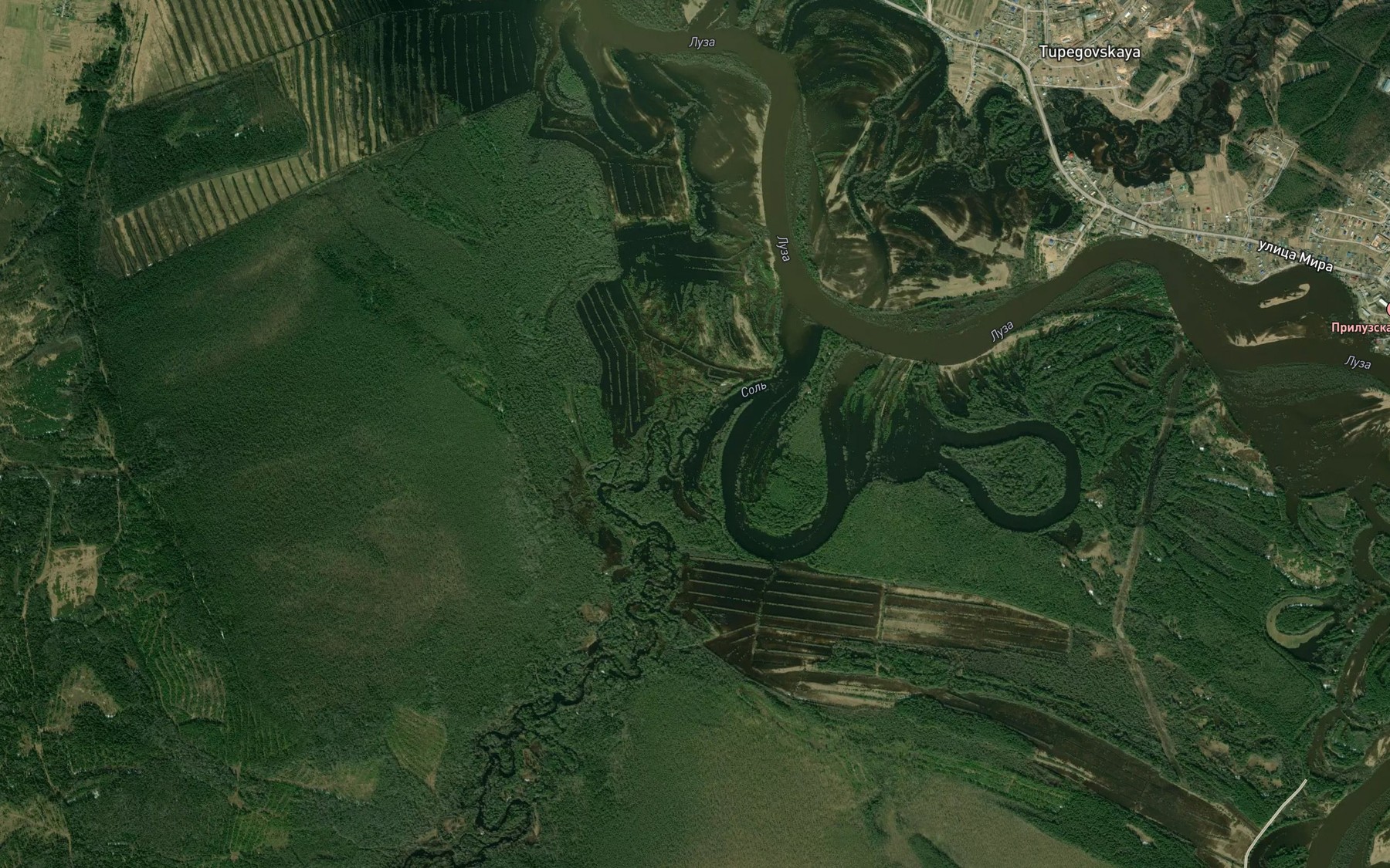 Satellite map of the Sol'
