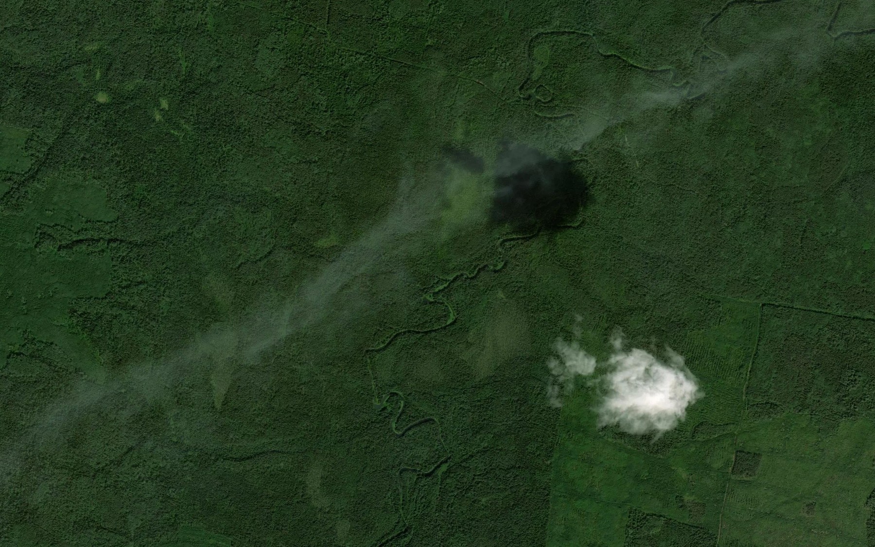 Satellite map of the Sredniy Kuz'yu