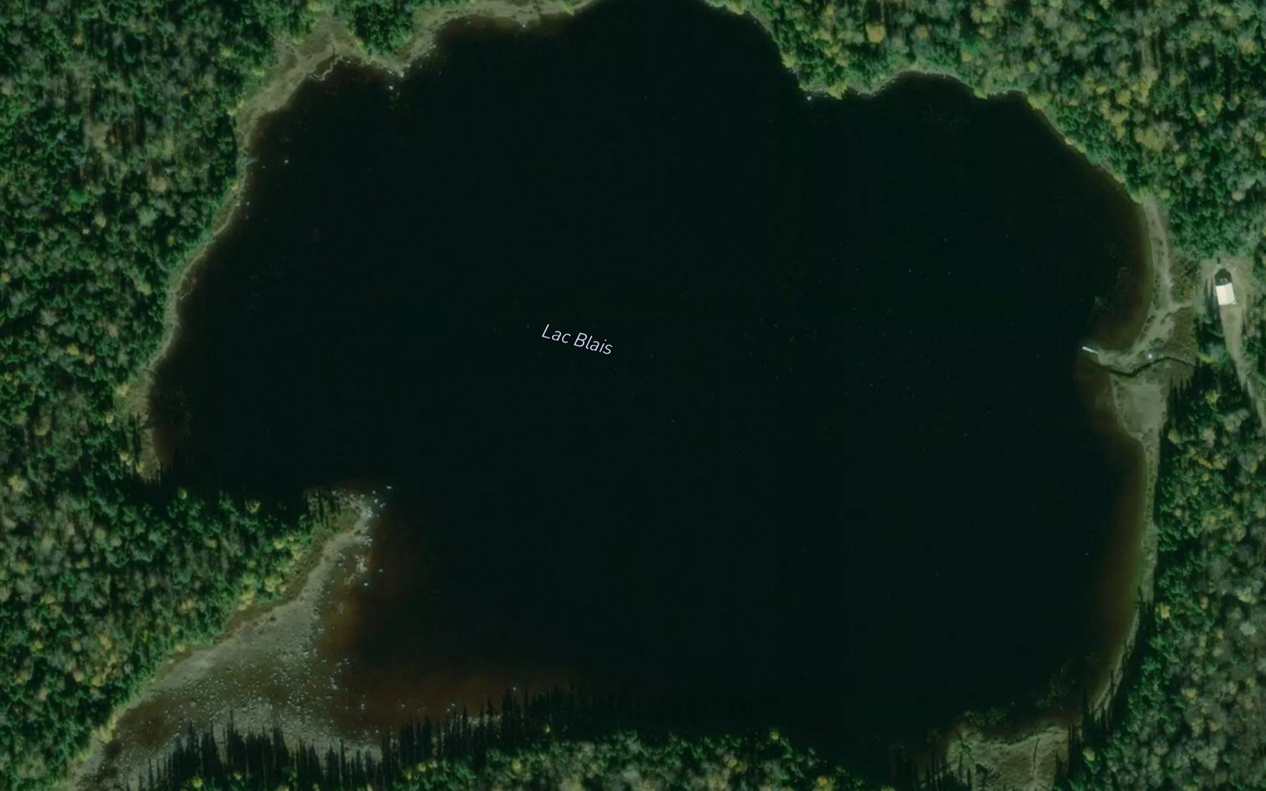 Satellite map of the Lac Blais