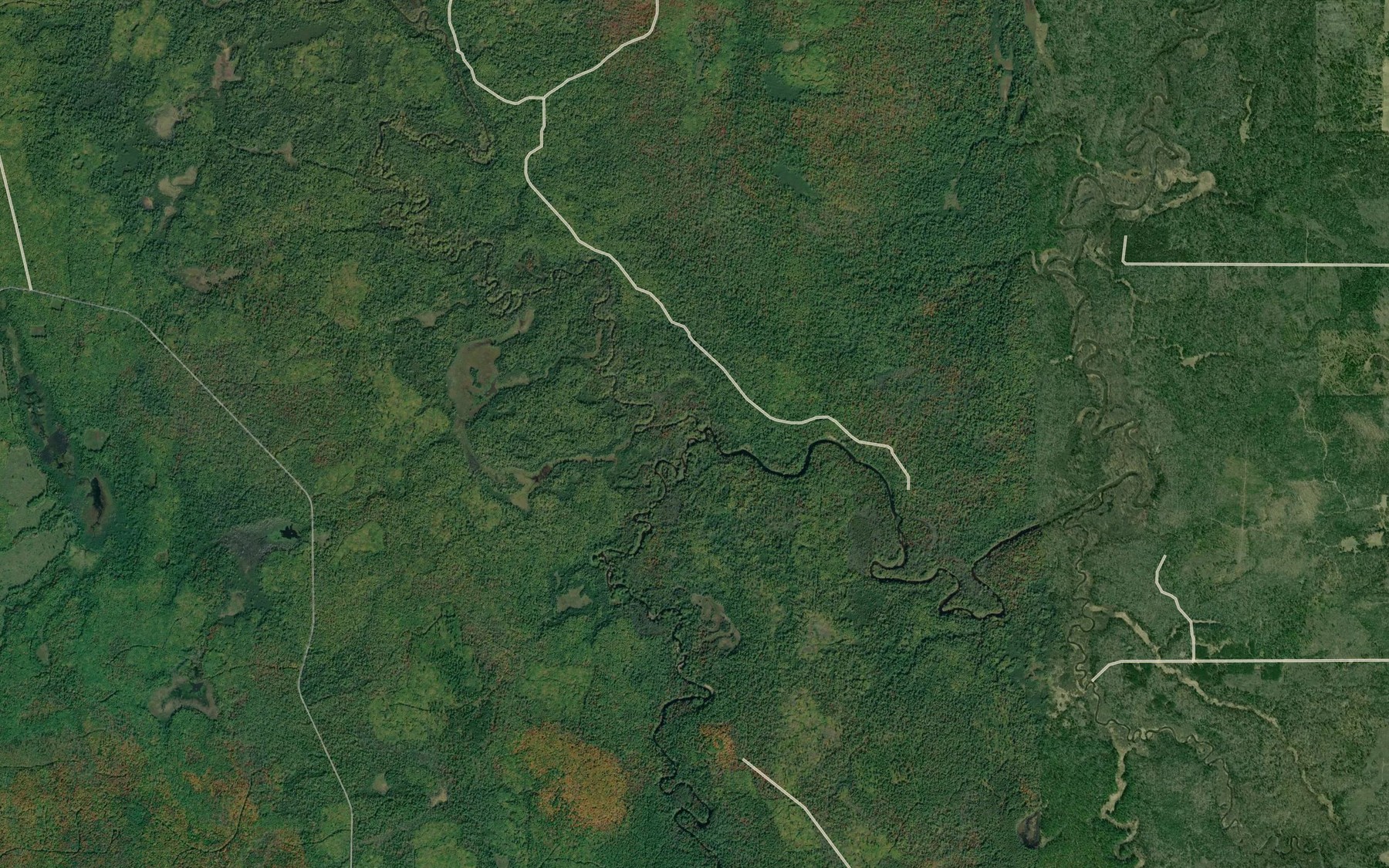 Satellite map of the Tenmile Creek