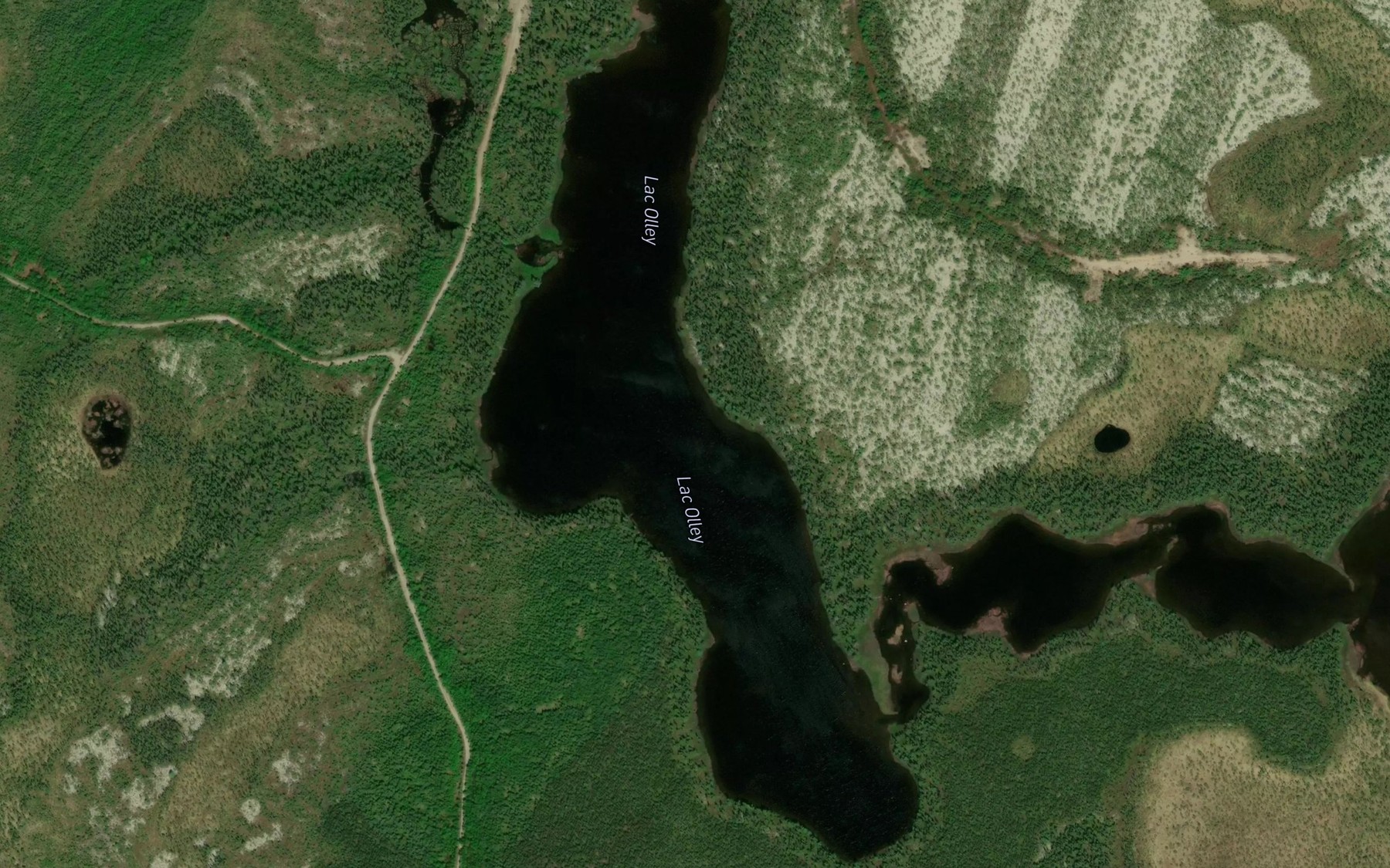 Satellite map of the Lac Olley