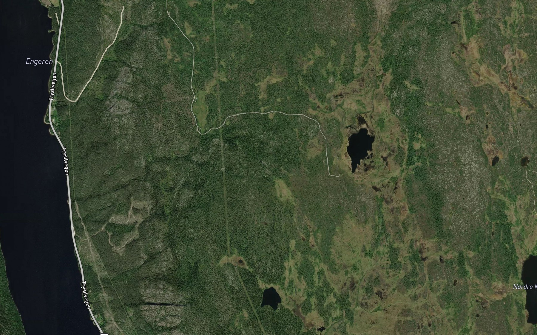 Satellite map of the Kjelda