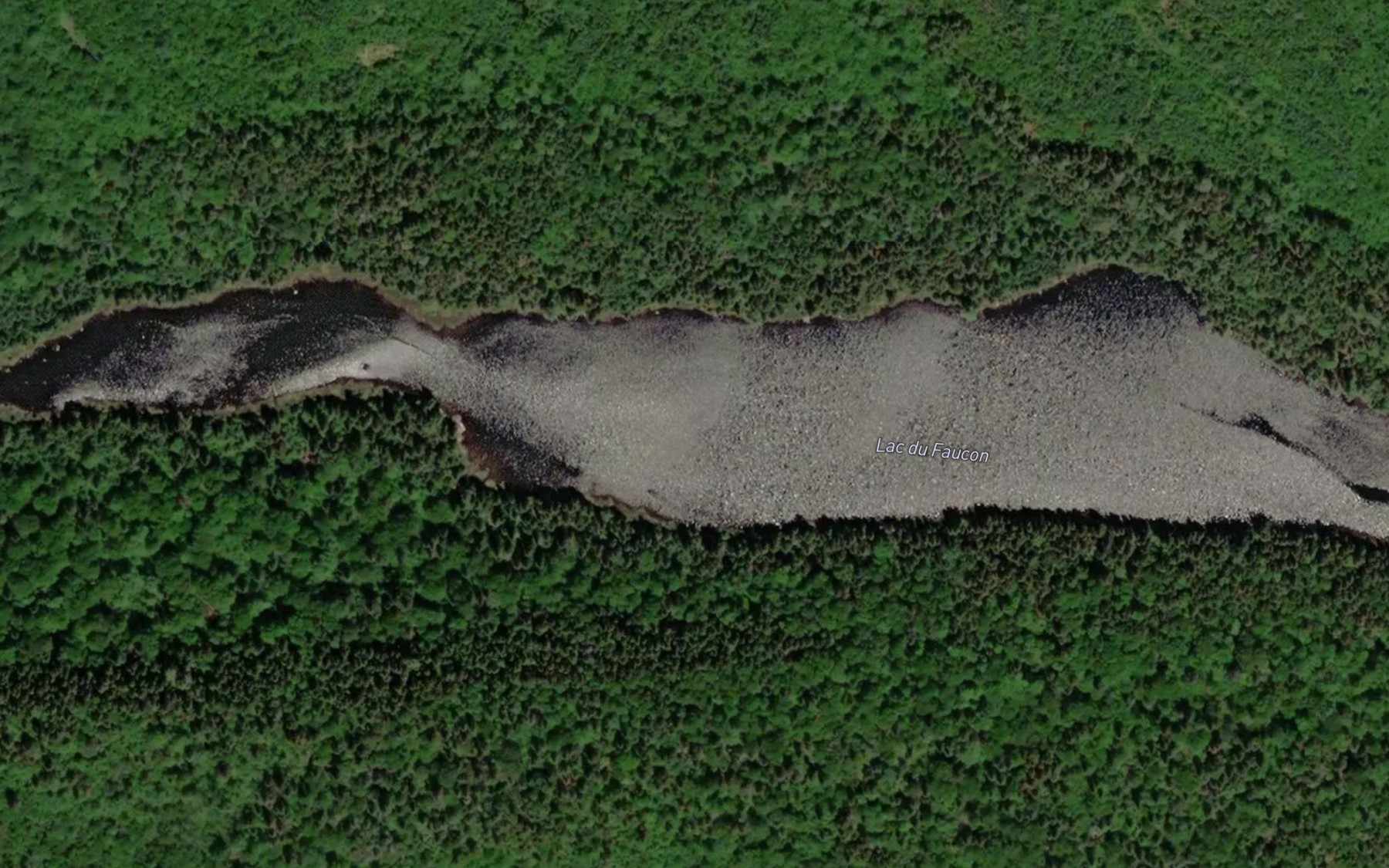 Satellite map of the Lac du Faucon