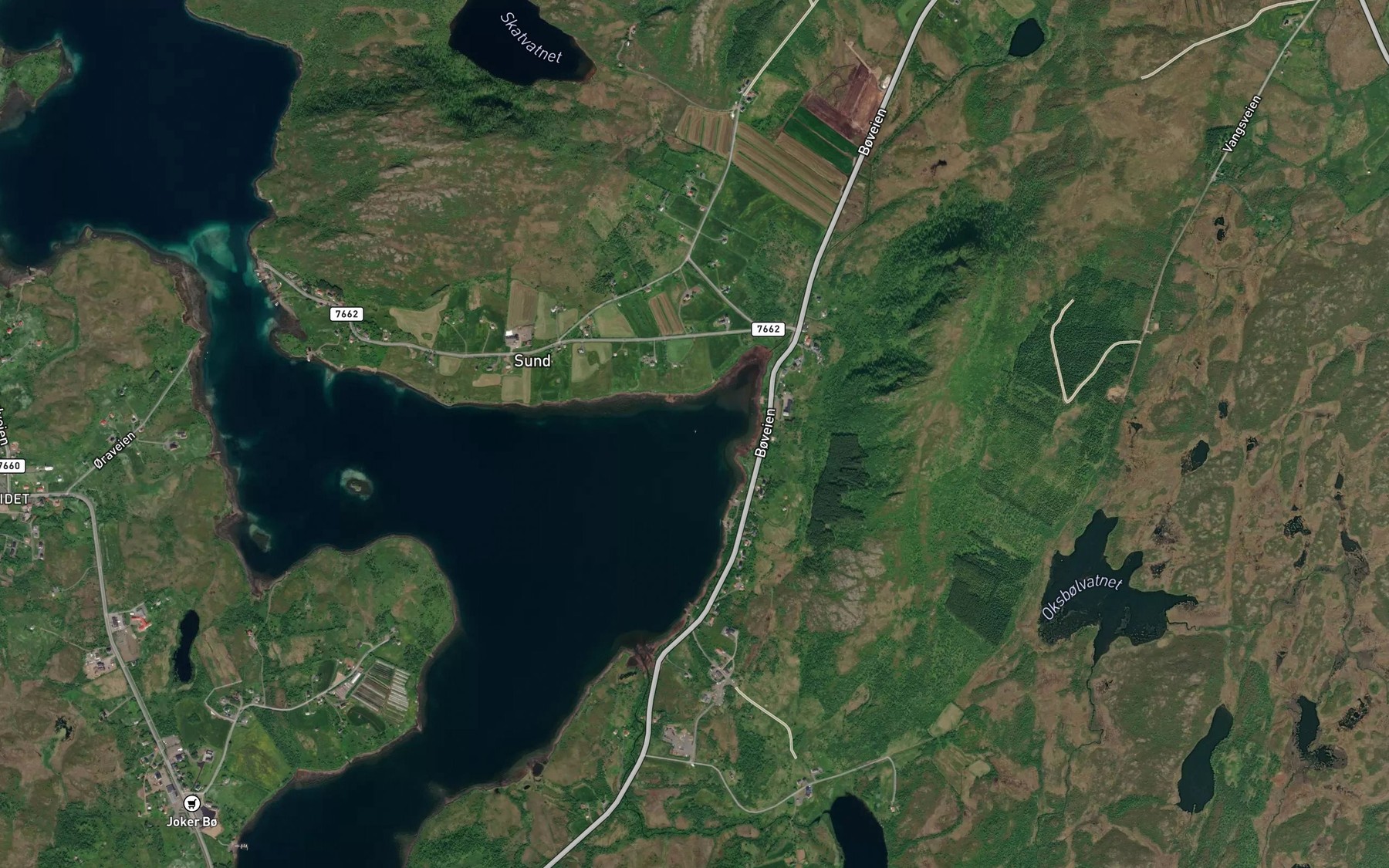 Satellite map of the Ravnasbogen