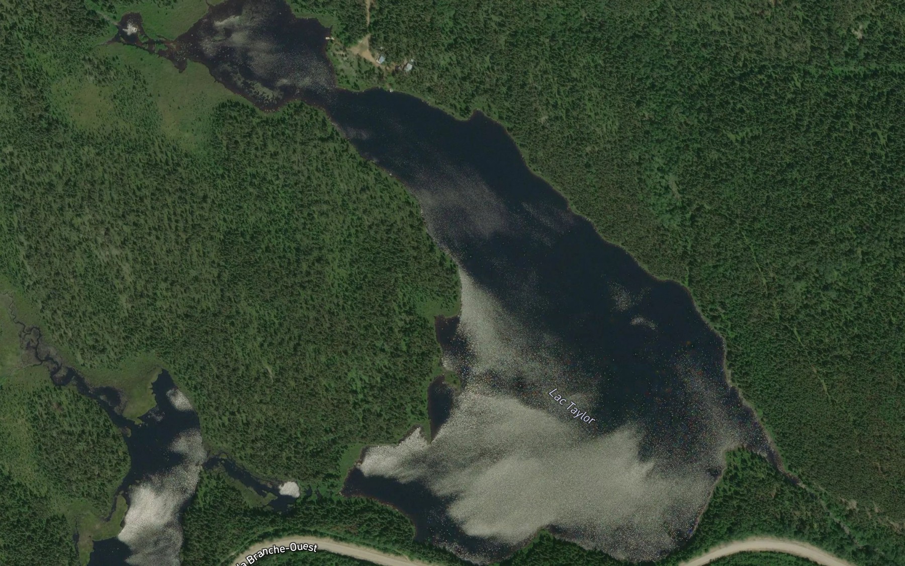 Satellite map of the Lac Taylor