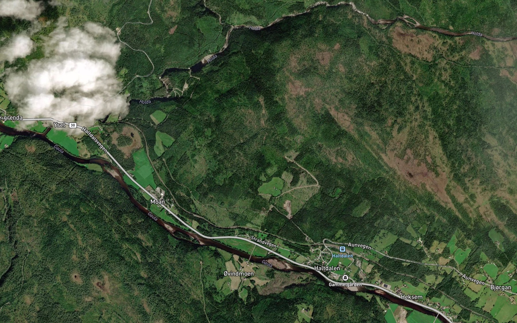 Satellite map of the Storvedalsbekken