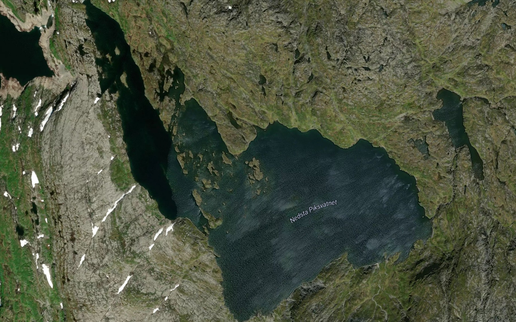 Satellite map of the Nedsta Piksvatnet