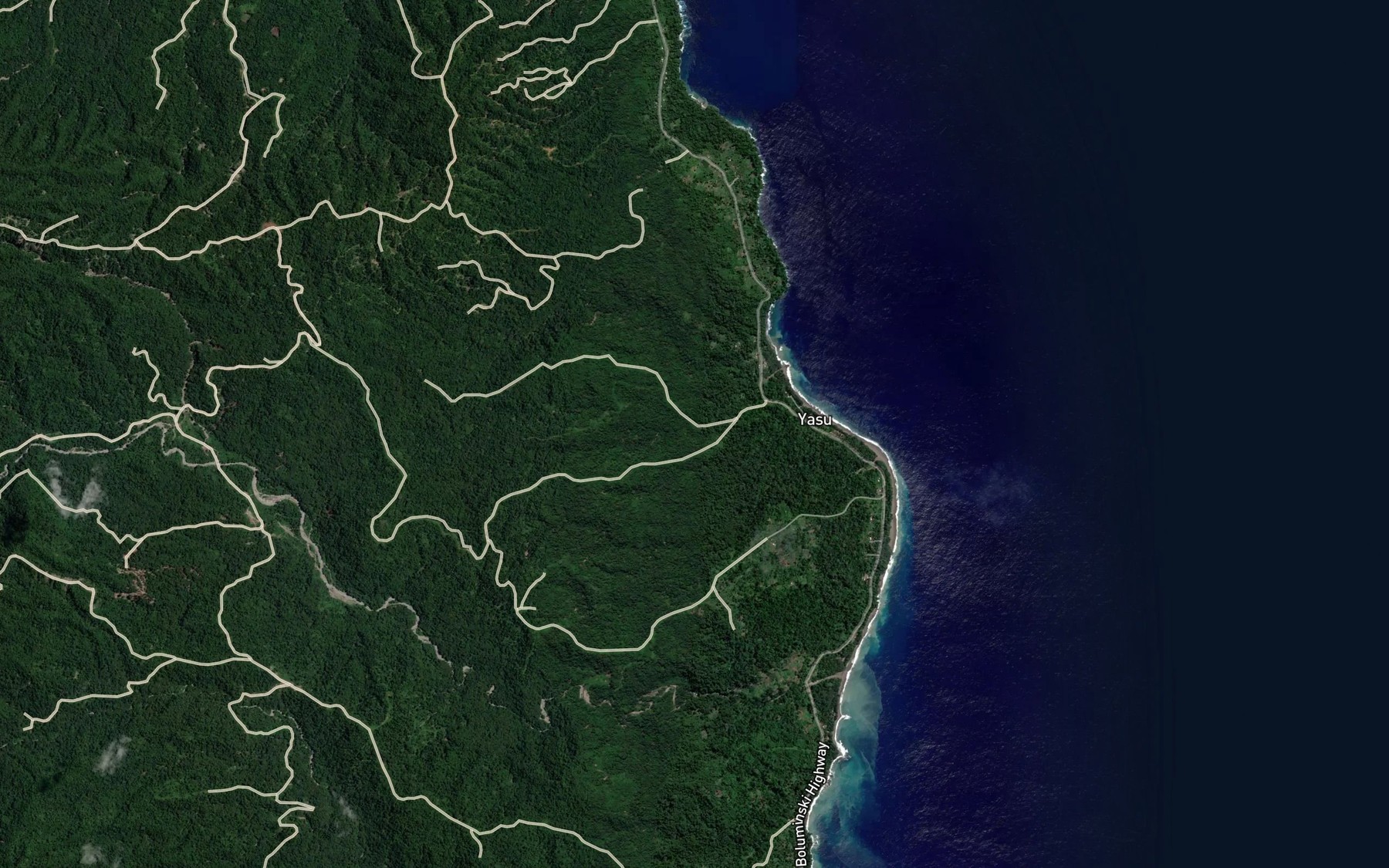 Satellite map of the Girif River