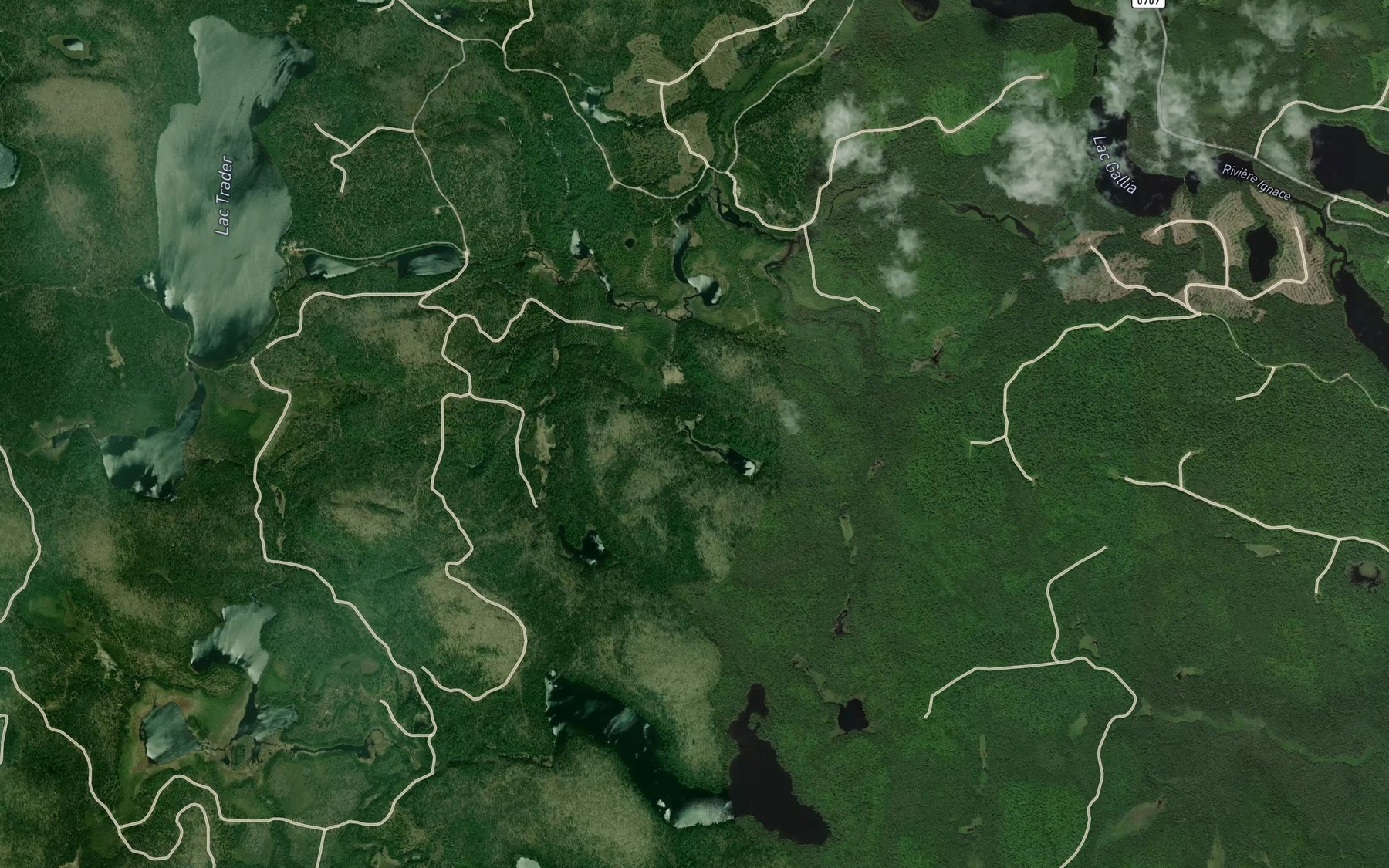 Satellite map of the Lac du Telescope