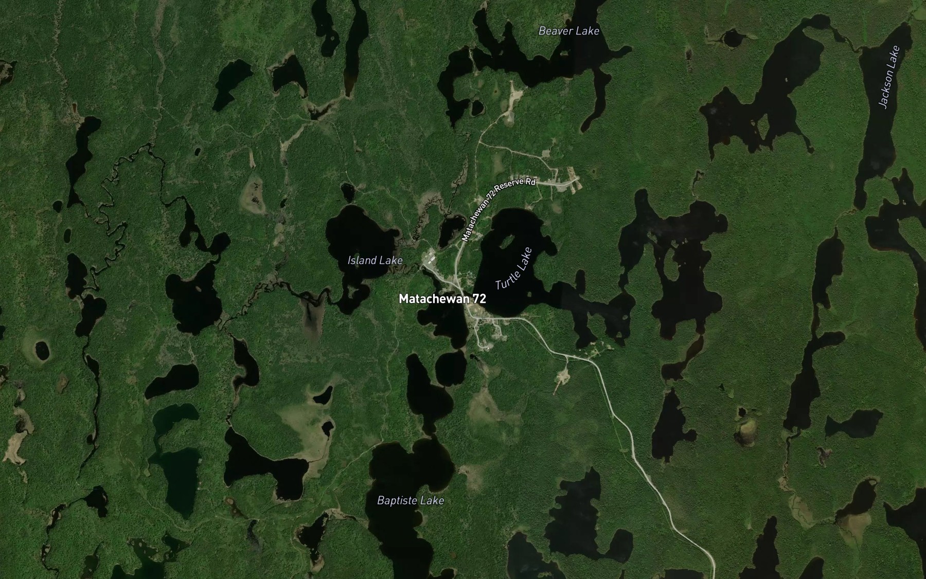 Satellite map of the Chief Creek