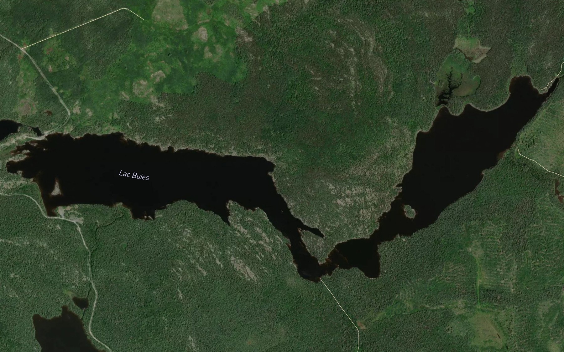 Satellite map of the Lac Buies