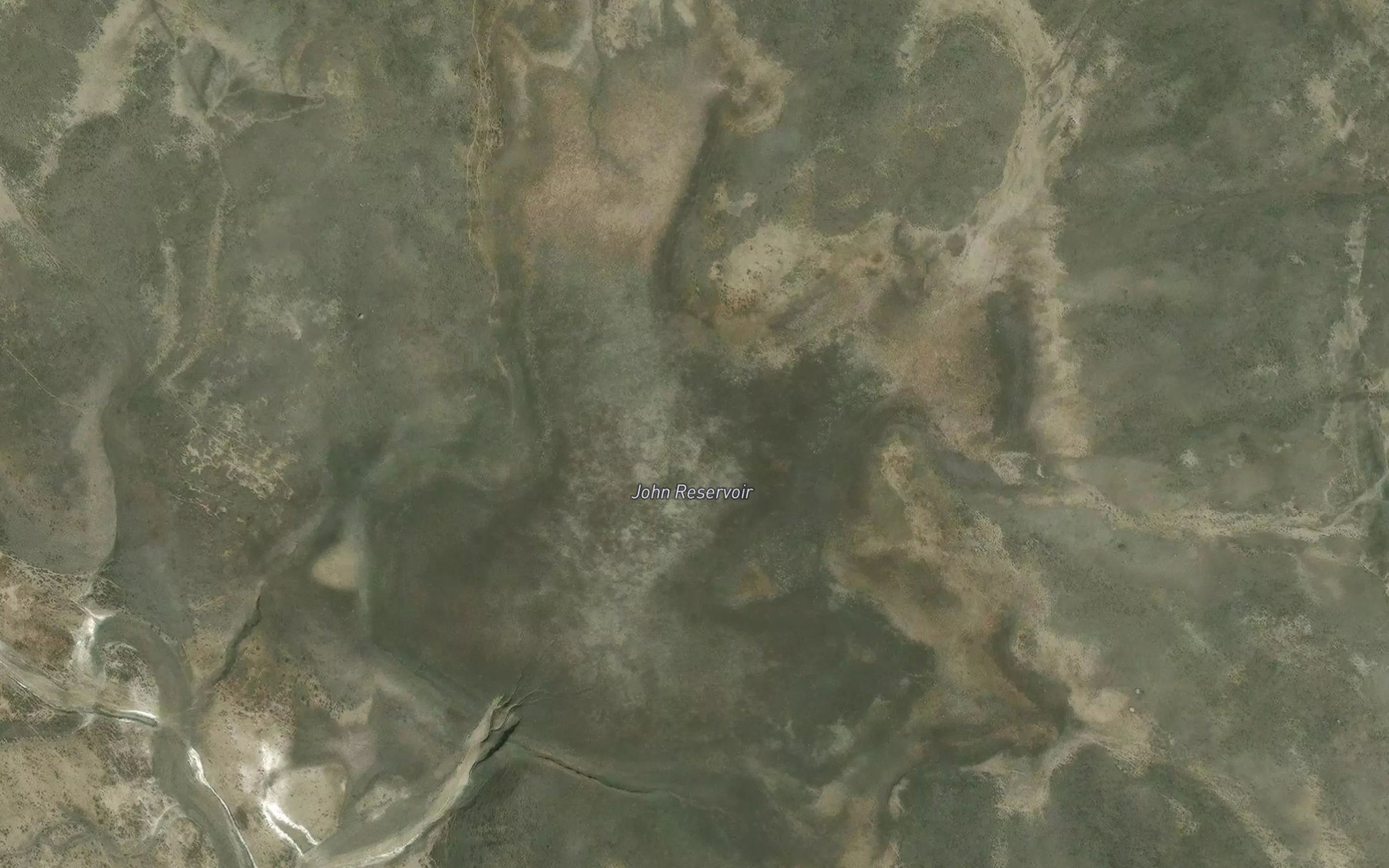 Satellite map of the John Reservoir