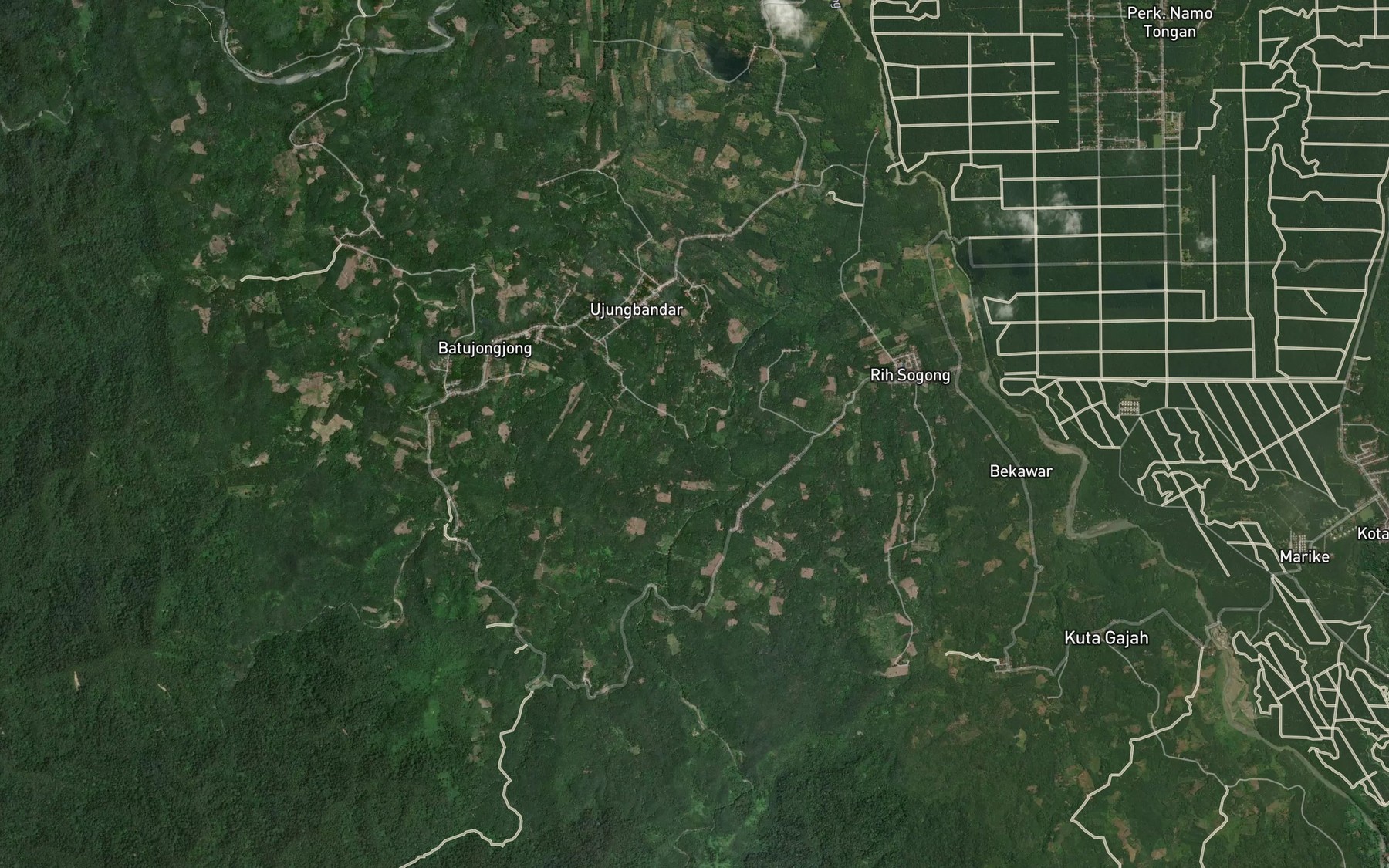 Satellite map of the Lau Kelangi
