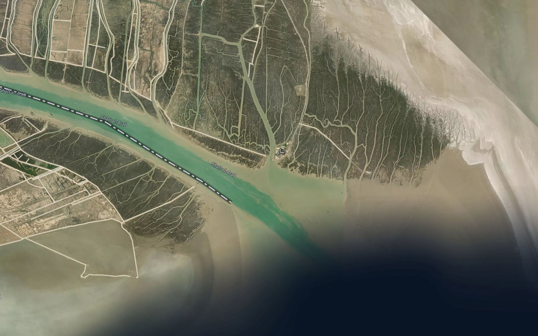 Satellite map of the Nahr-e Hajj `Ali