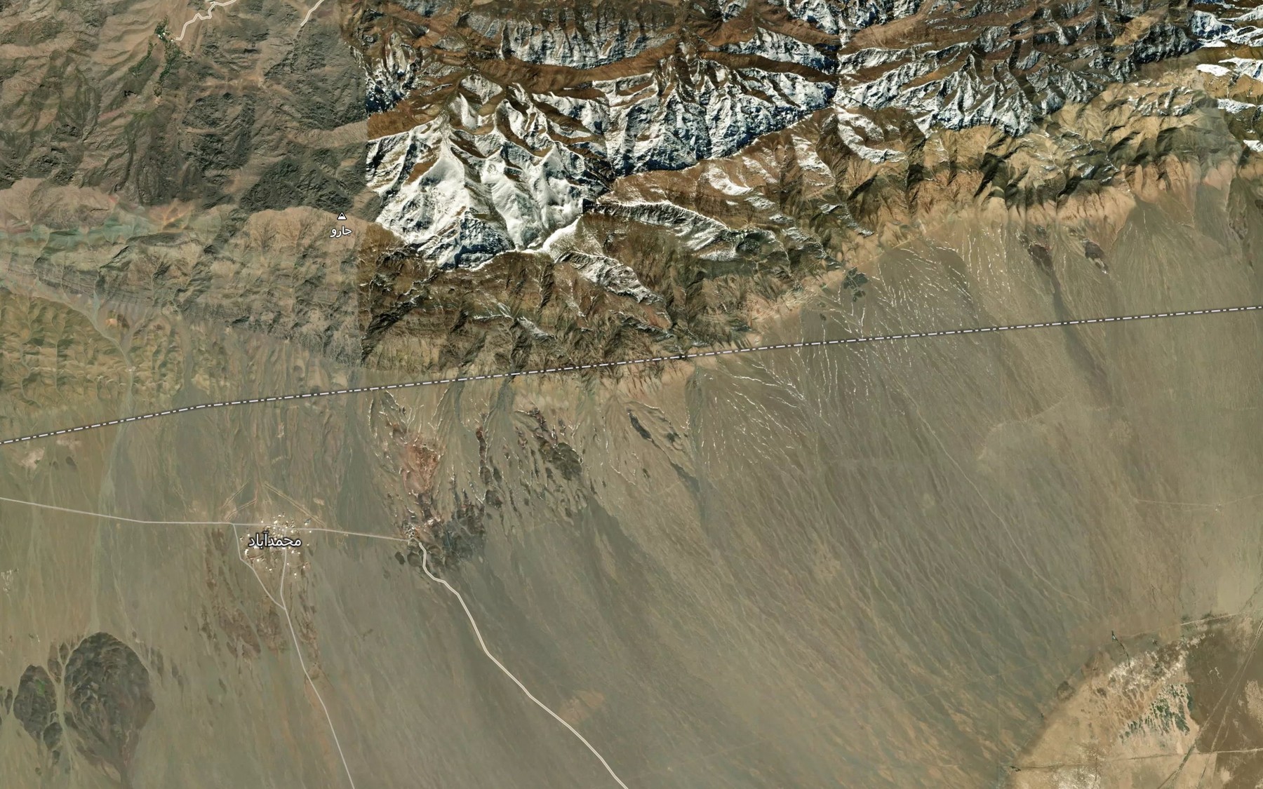 Satellite map of the Aqru Bolaghi