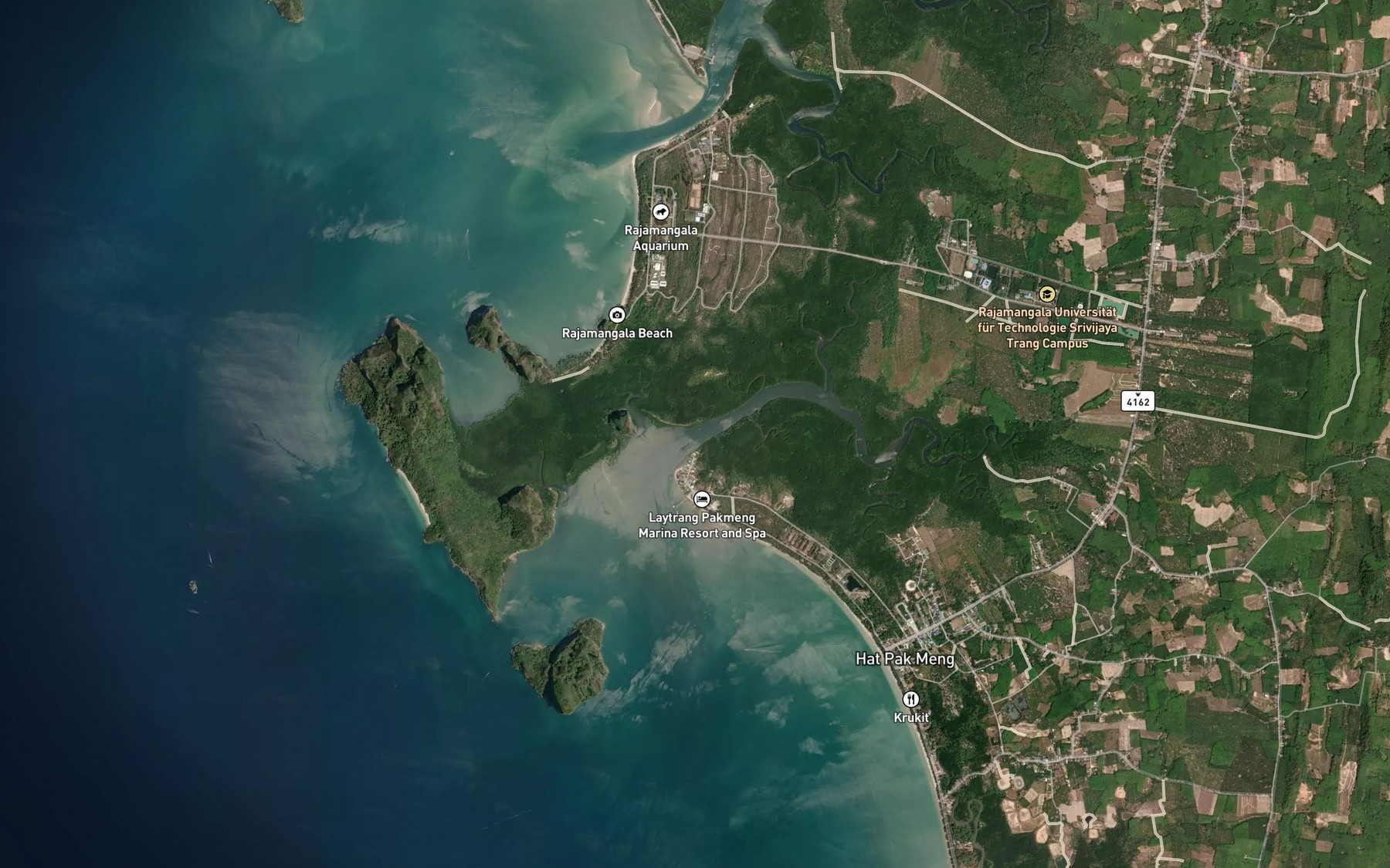 Satellite map of the Khlong Meng
