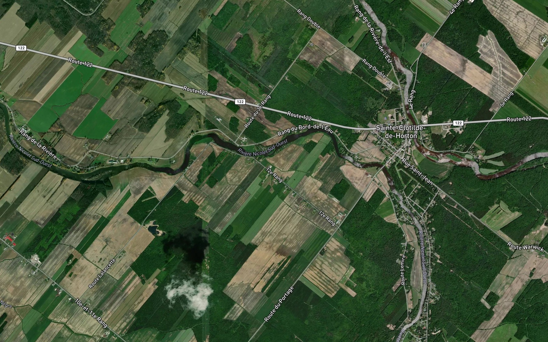 Satellite map of the Ruisseau Lambert