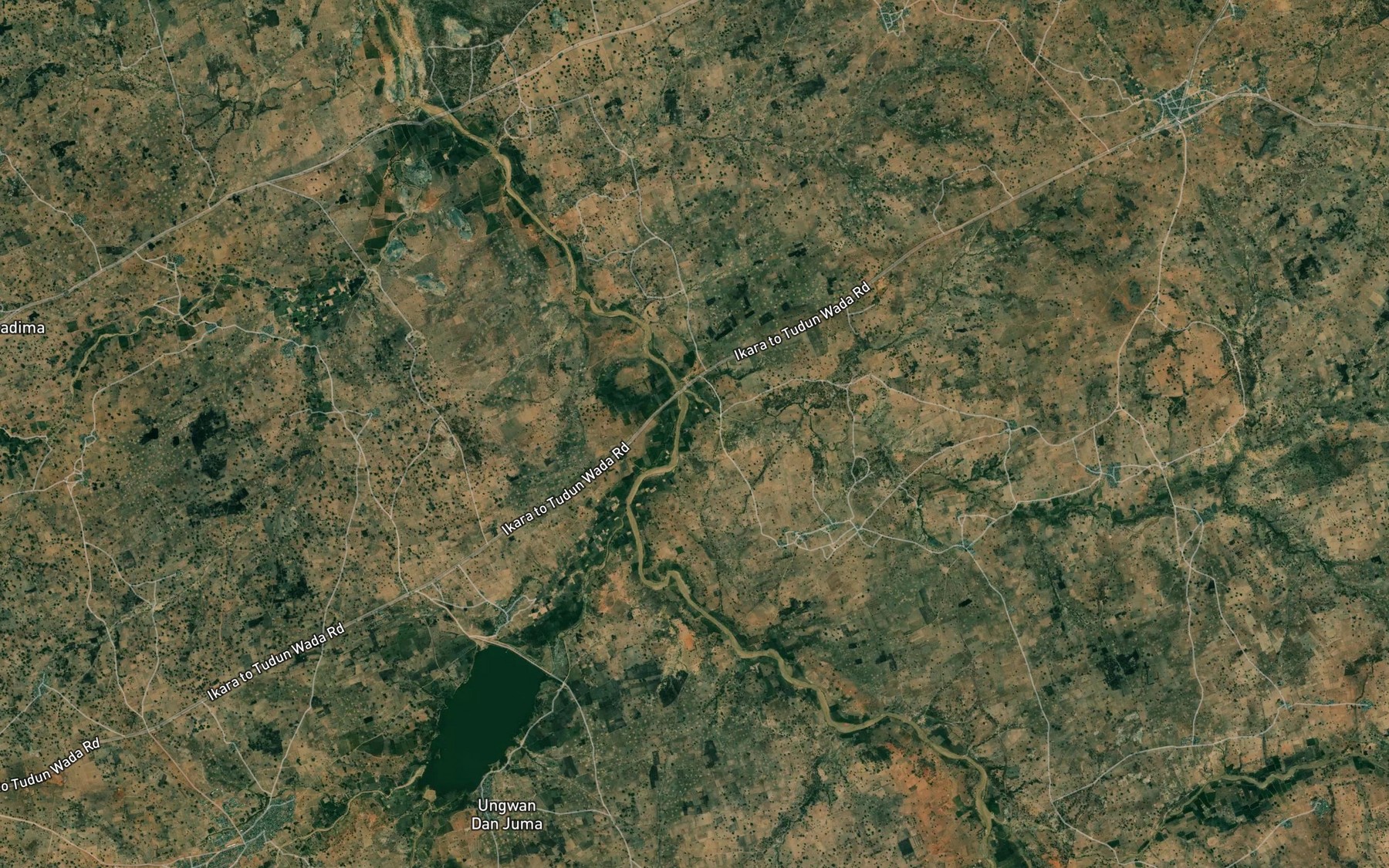 Satellite map of the River Dare Biyar