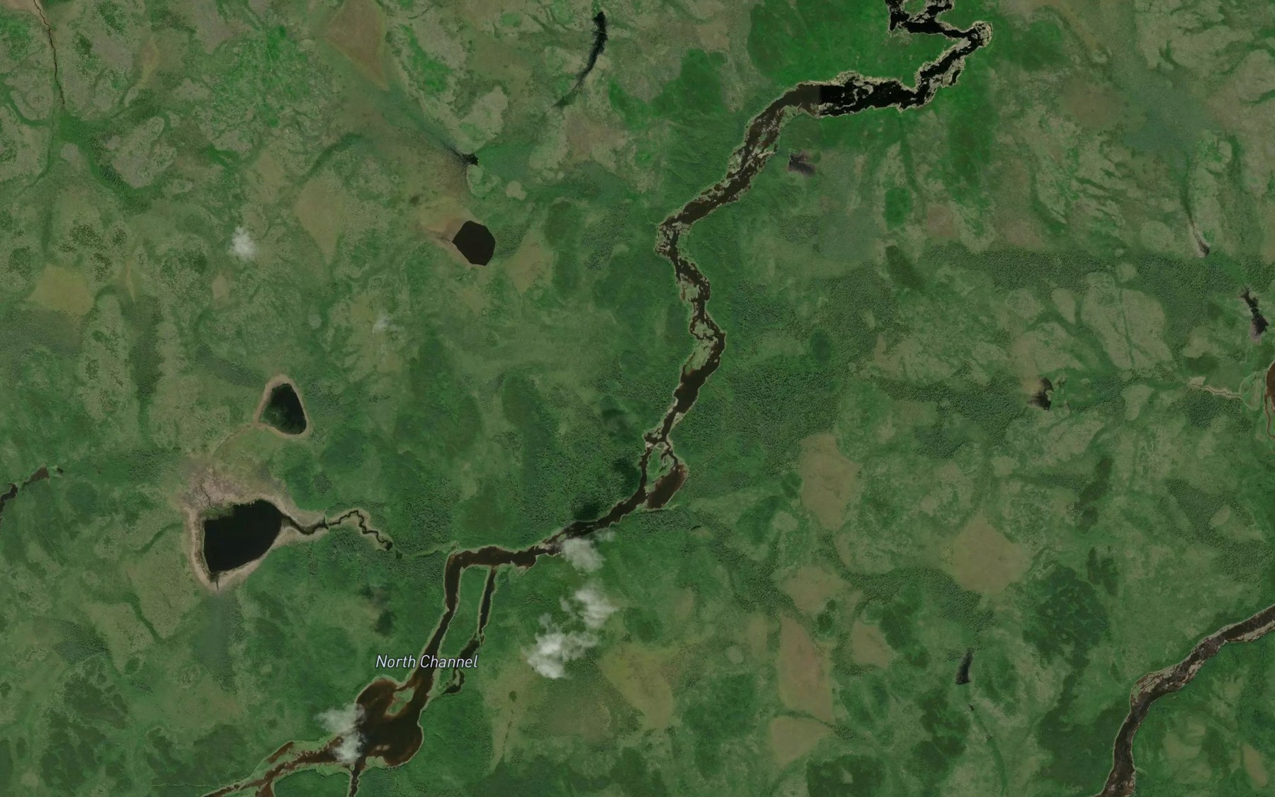 Satellite map of the North Channel
