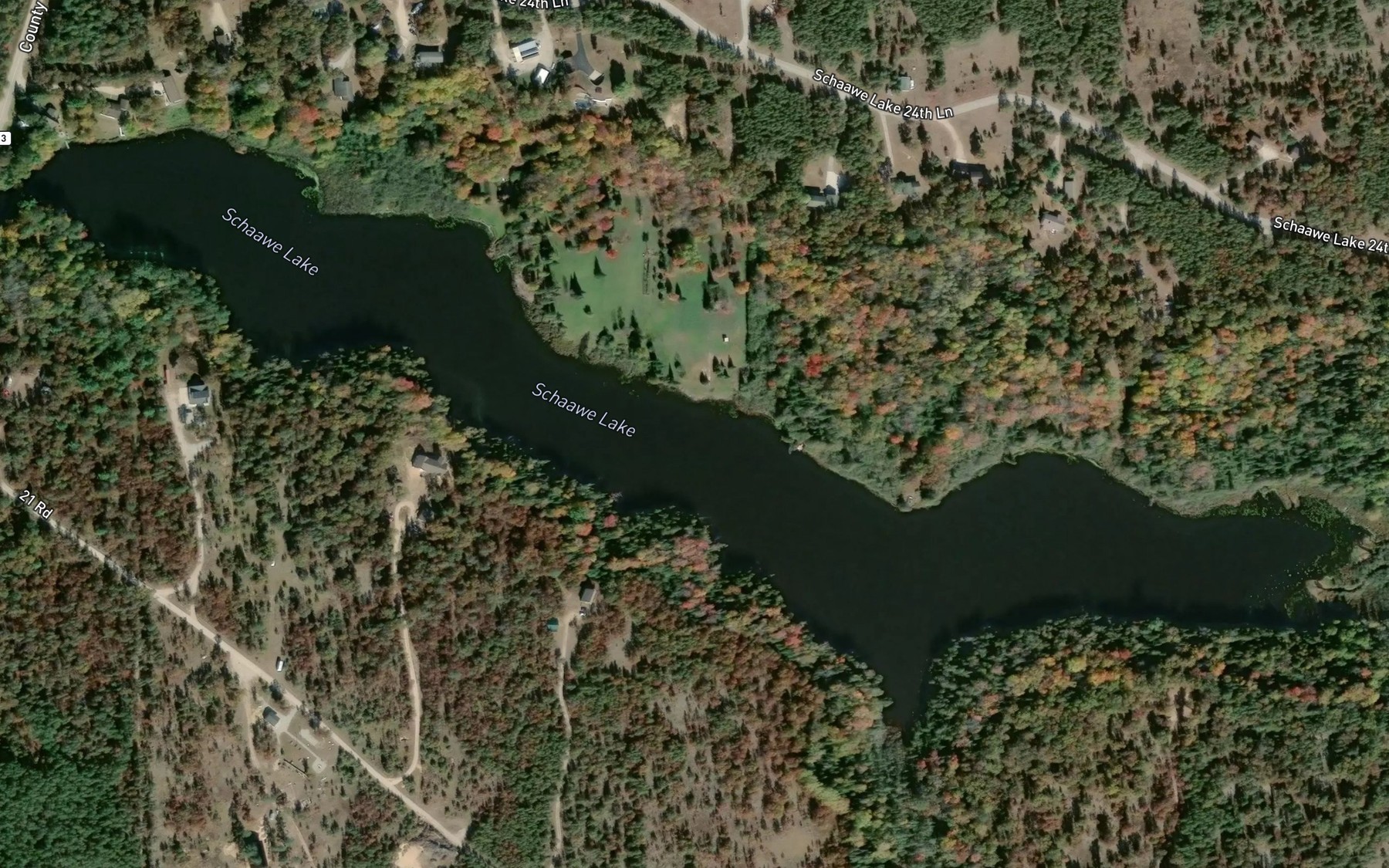 Satellite map of the Schaawe Lake