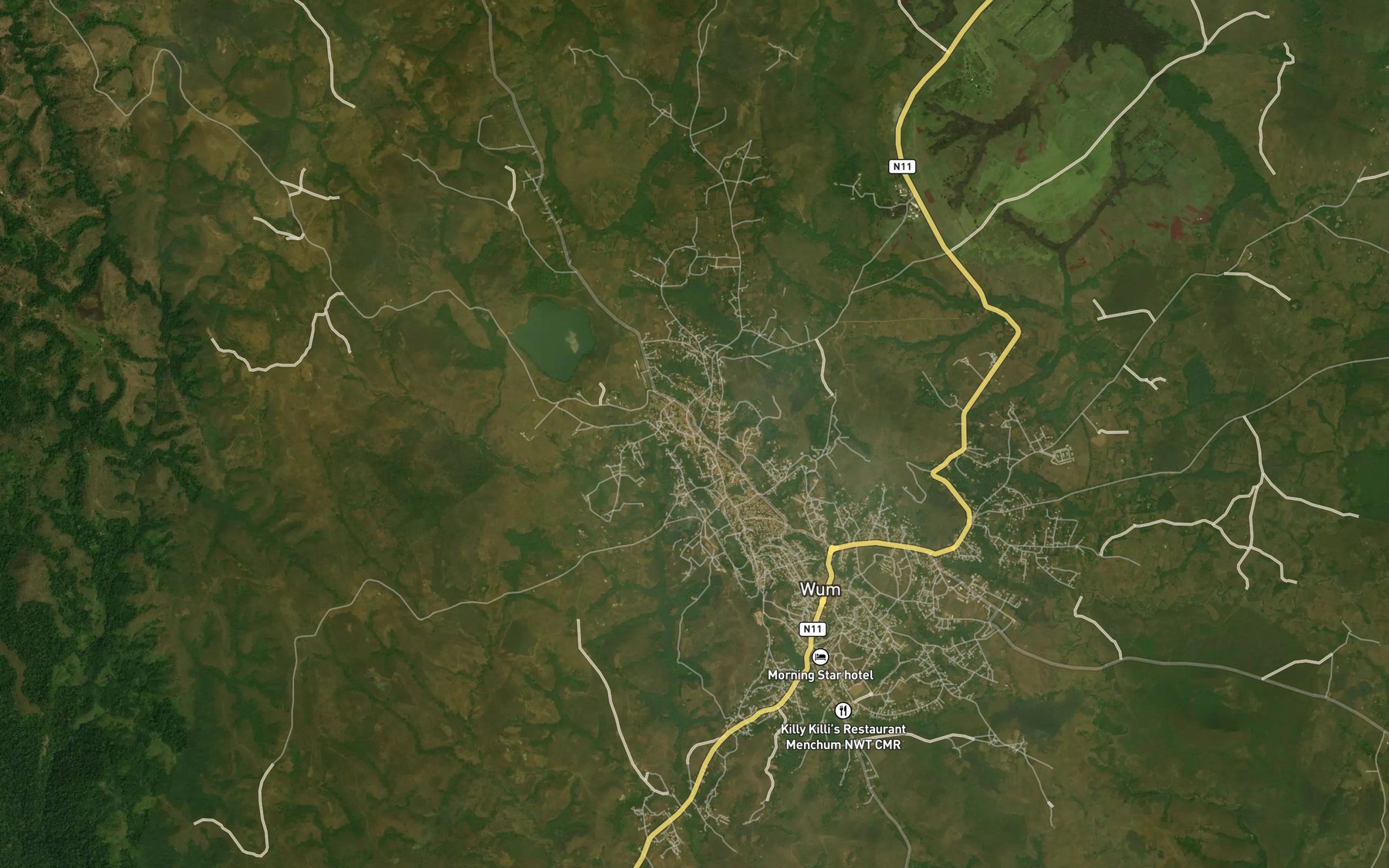 Satellite map of the Lake Wum