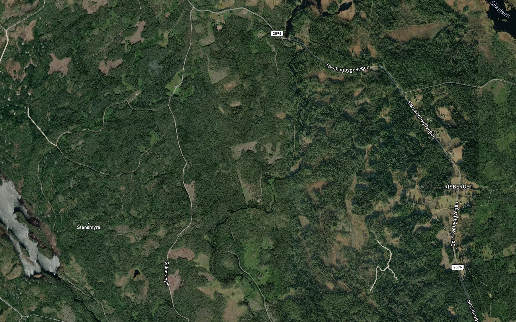Satellite map of the Kjekkonsbekken