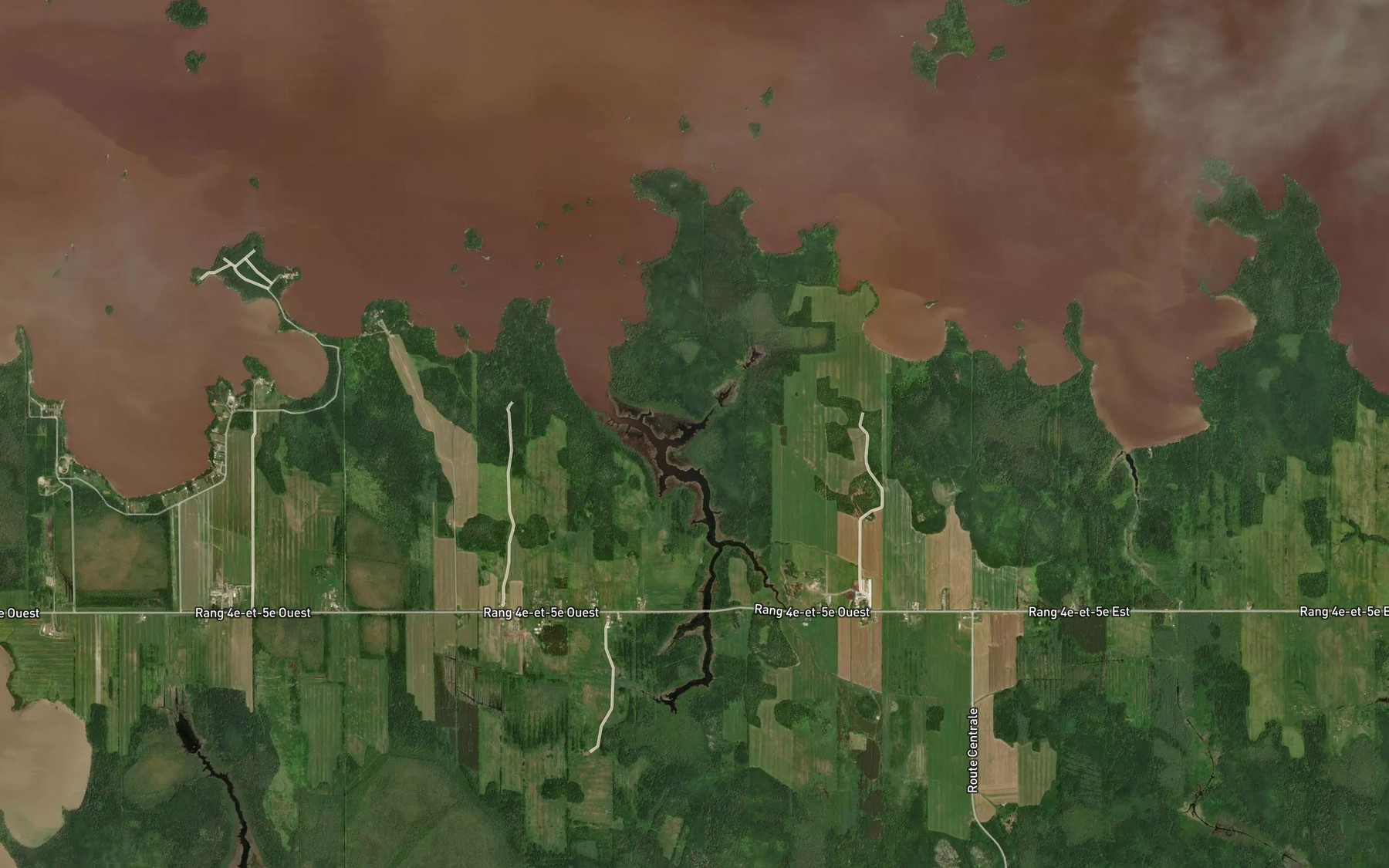 Satellite map of the Cours d'eau Caouette