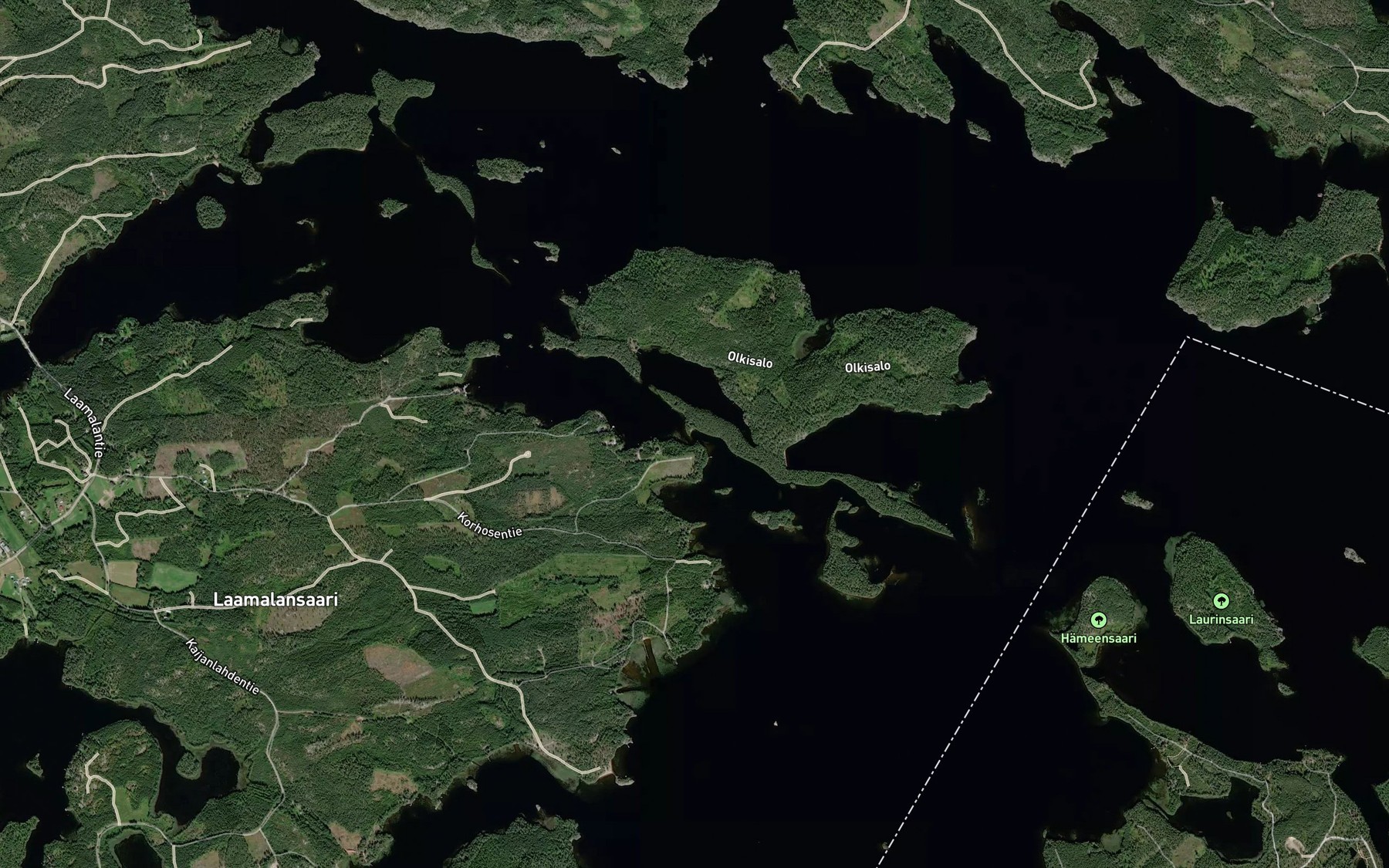 Satellite map of the Vahtionsalmi