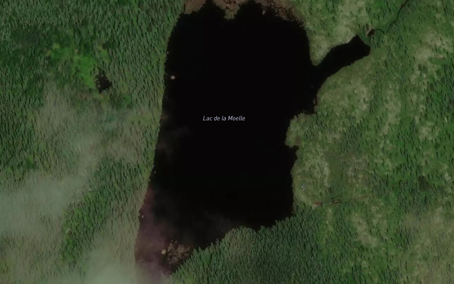 Satellite map of the Lac de la Moelle