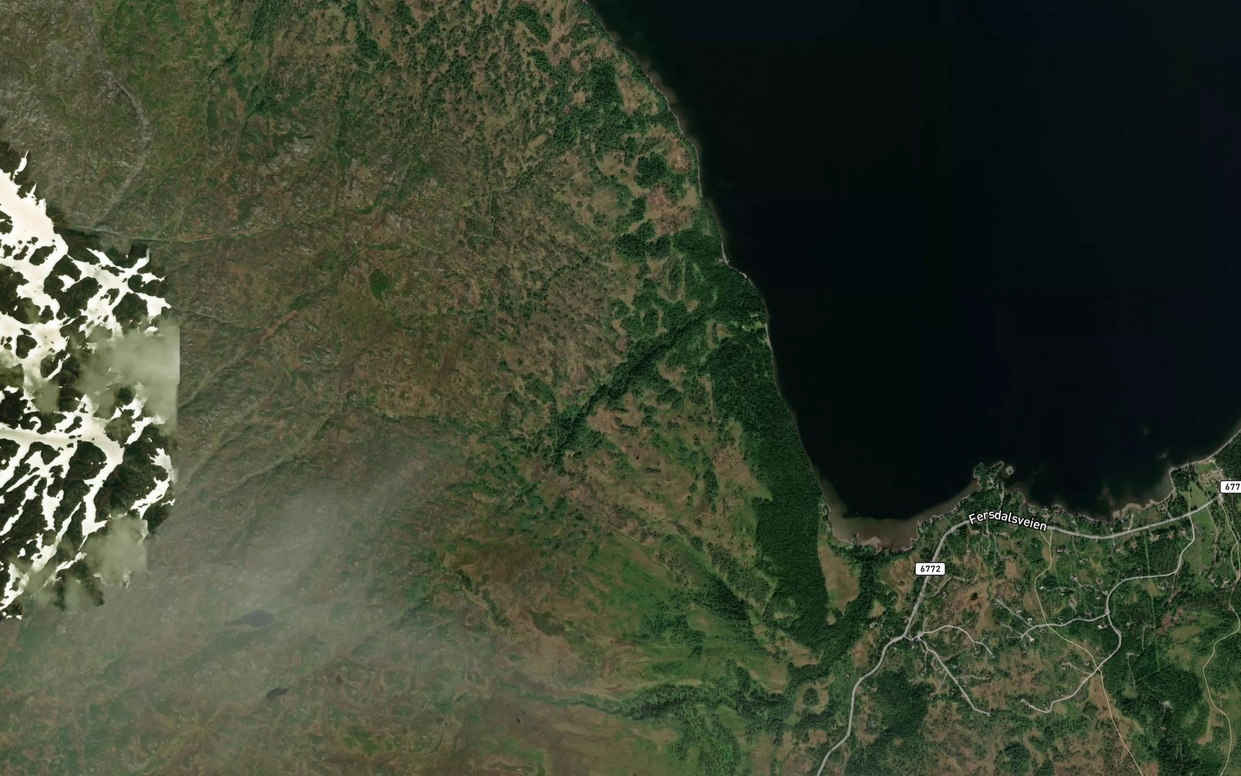 Satellite map of the Larsvollbekken