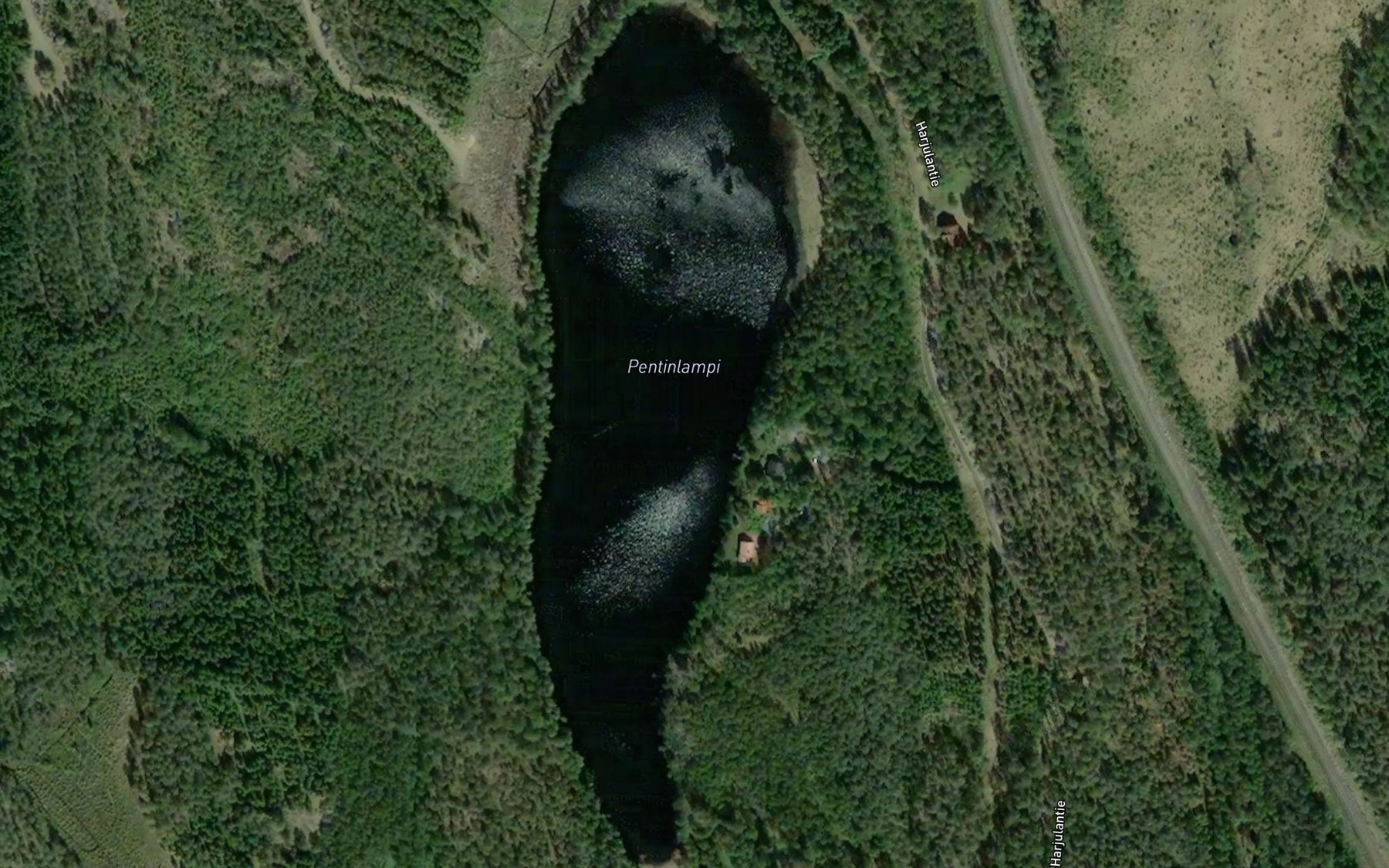 Satellite map of the Pentinlampi