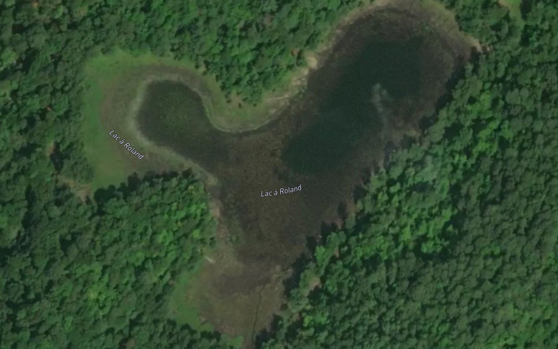 Satellite map of the Lac a Roland