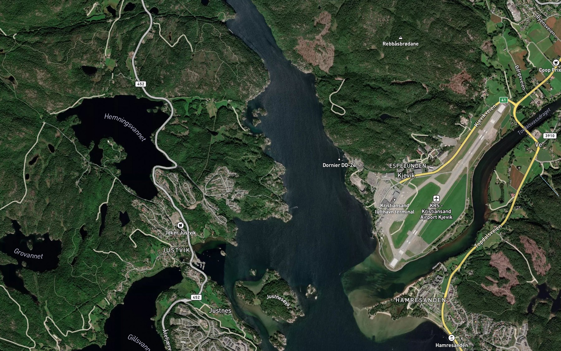 Satellite map of the Bjornskrogen