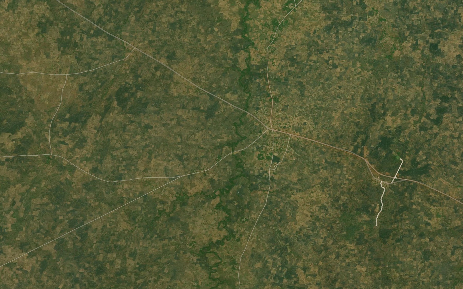 Satellite map of the River Uchamber